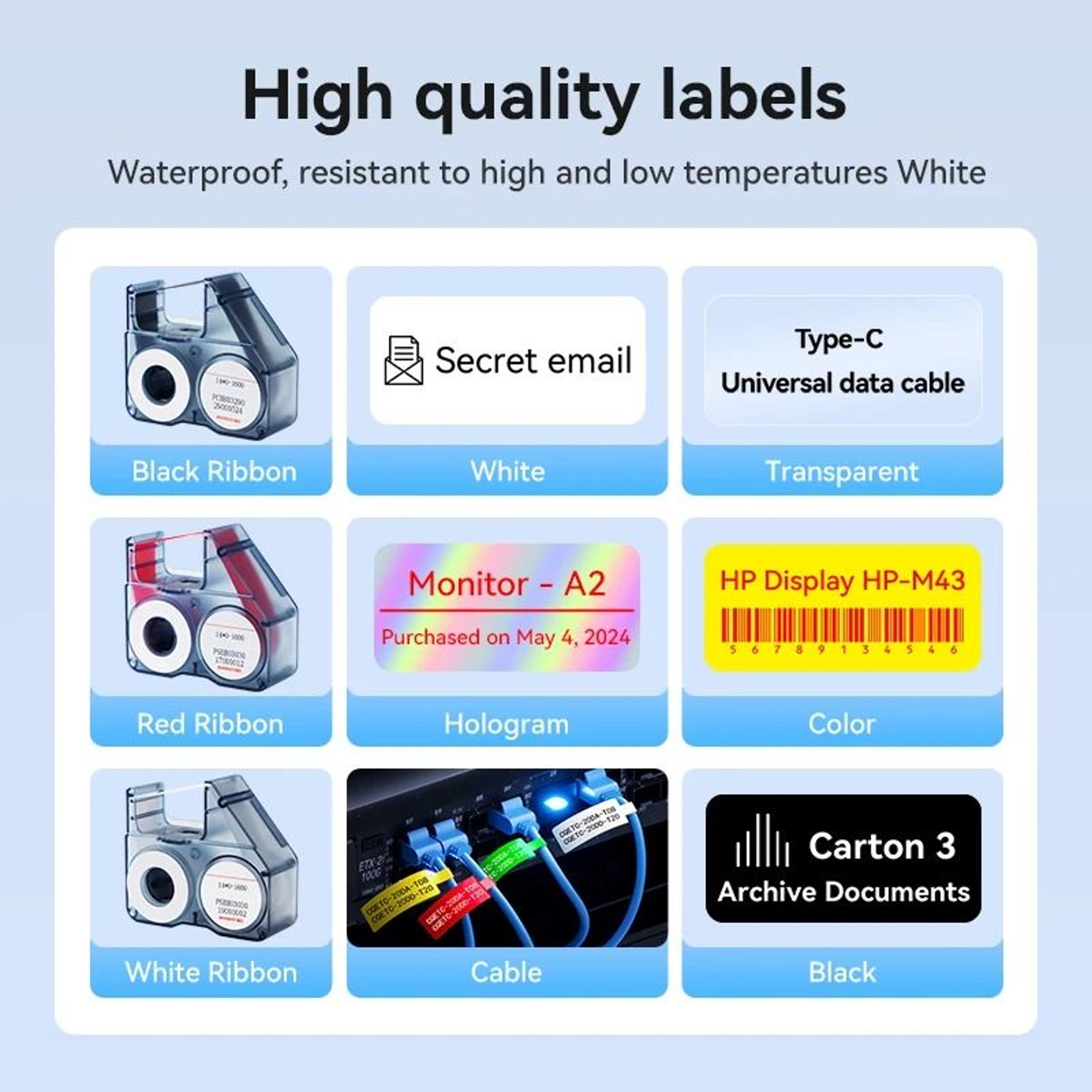 NIIMBOT N1  B18 Wireless Thermal Transfer Label Printer For Office Name Tags Switches  DIY Notes 1