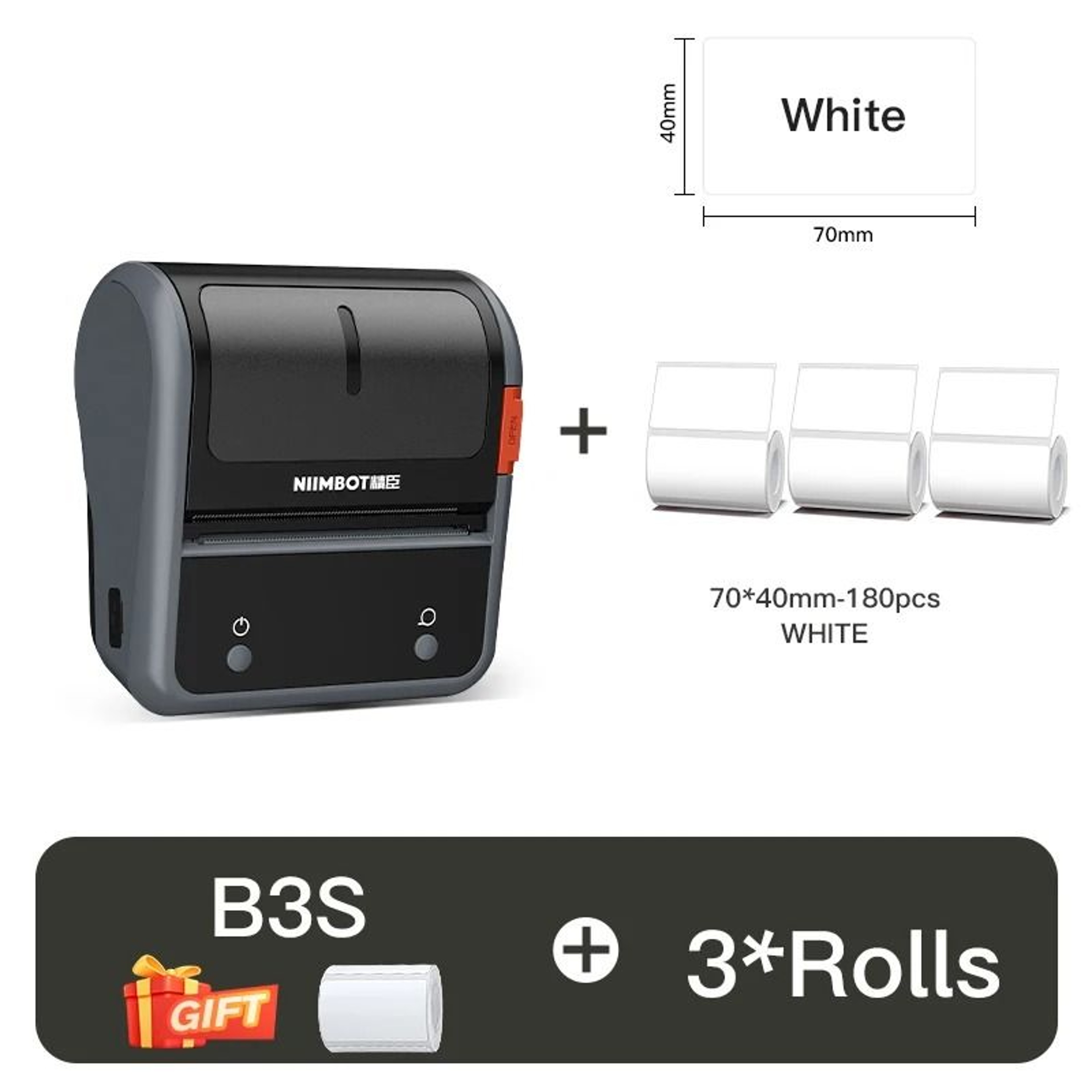 NIIMBOT B3S Commercial Barcode Thermal Label Printer Wireless Sticker Maker For Clothing  Jewelry 7