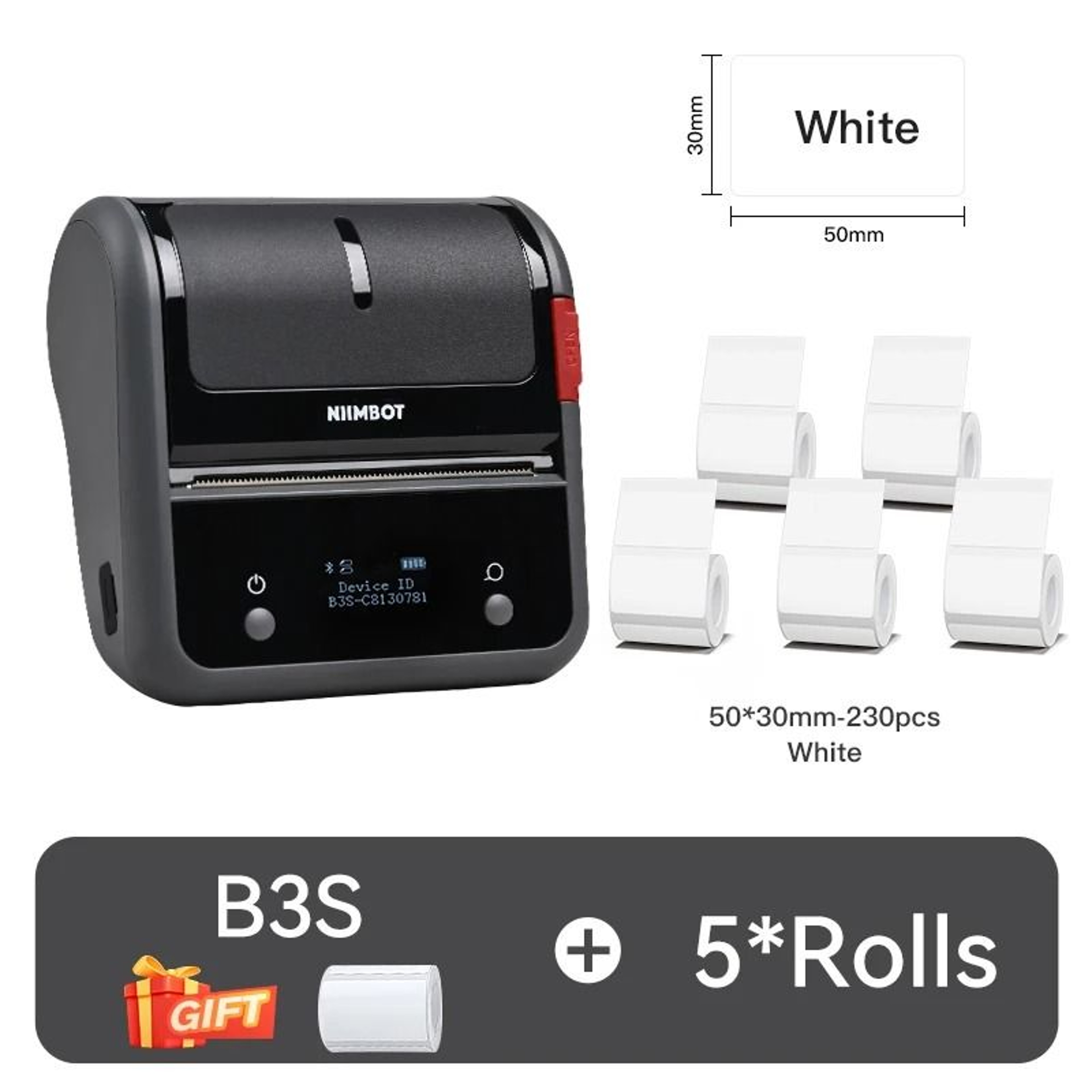 NIIMBOT B3S Commercial Barcode Thermal Label Printer Wireless Sticker Maker For Clothing  Jewelry 8