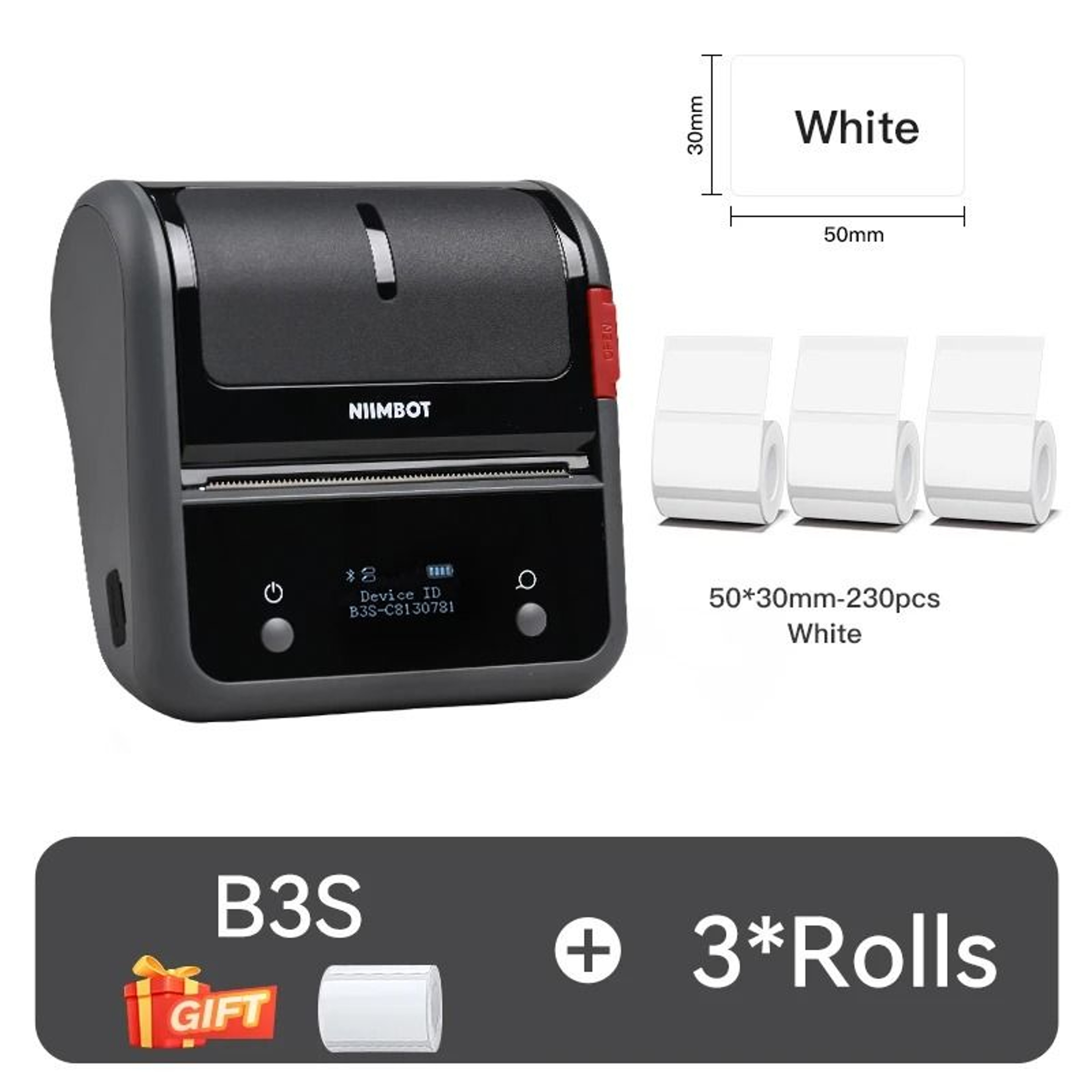 NIIMBOT B3S Commercial Barcode Thermal Label Printer Wireless Sticker Maker For Clothing  Jewelry 12