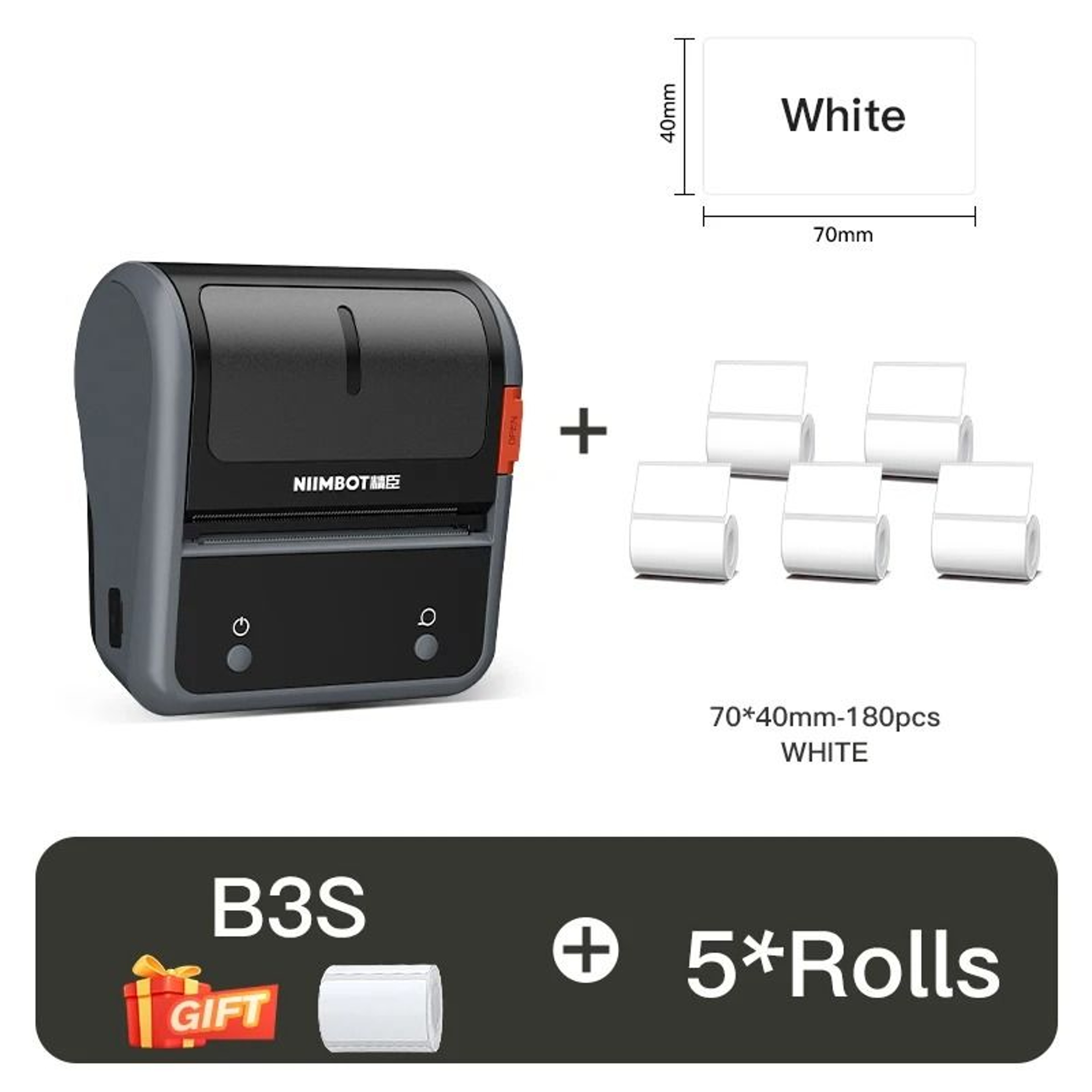 NIIMBOT B3S Commercial Barcode Thermal Label Printer Wireless Sticker Maker For Clothing  Jewelry 9