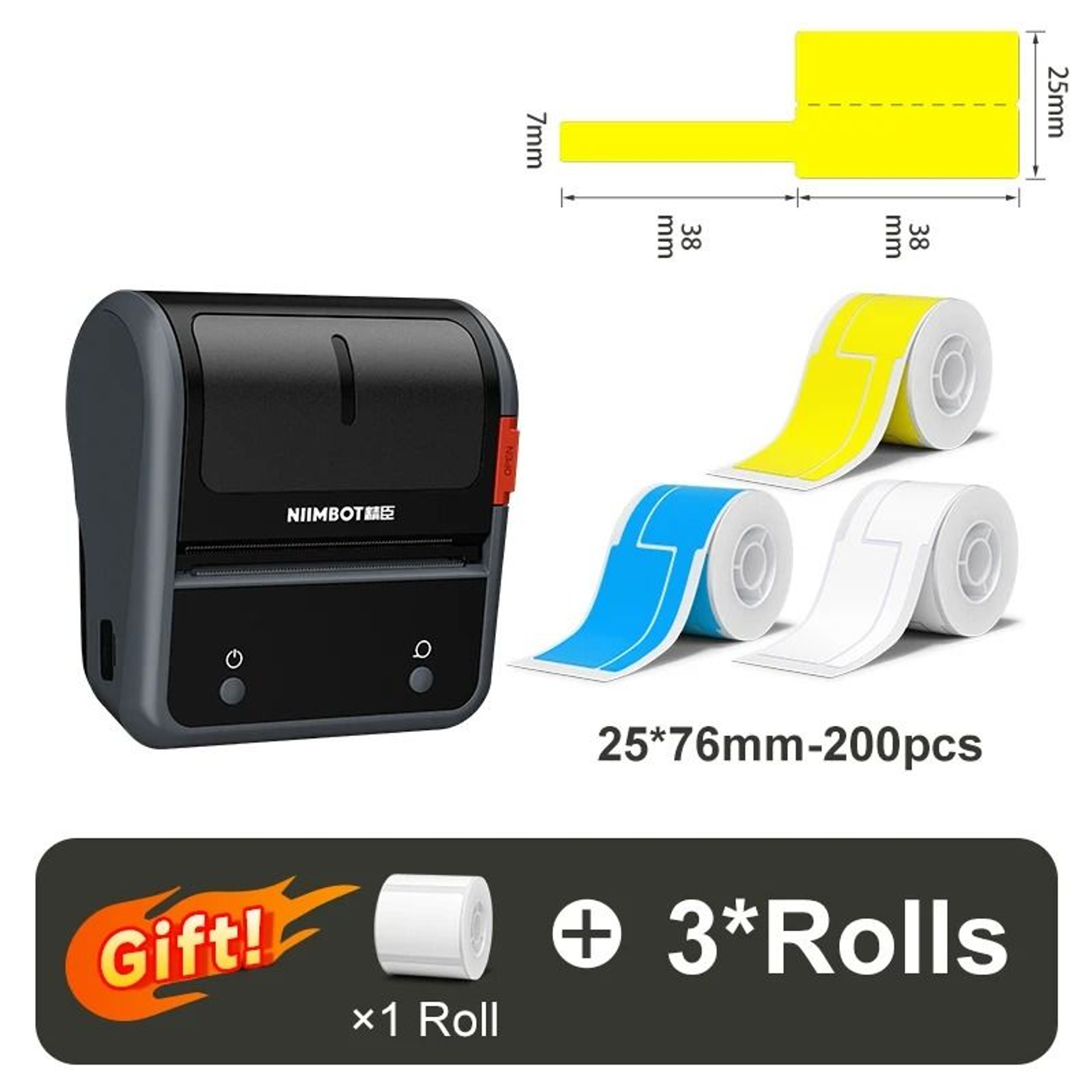 NIIMBOT B3S Commercial Barcode Thermal Label Printer Wireless Sticker Maker For Clothing  Jewelry 10