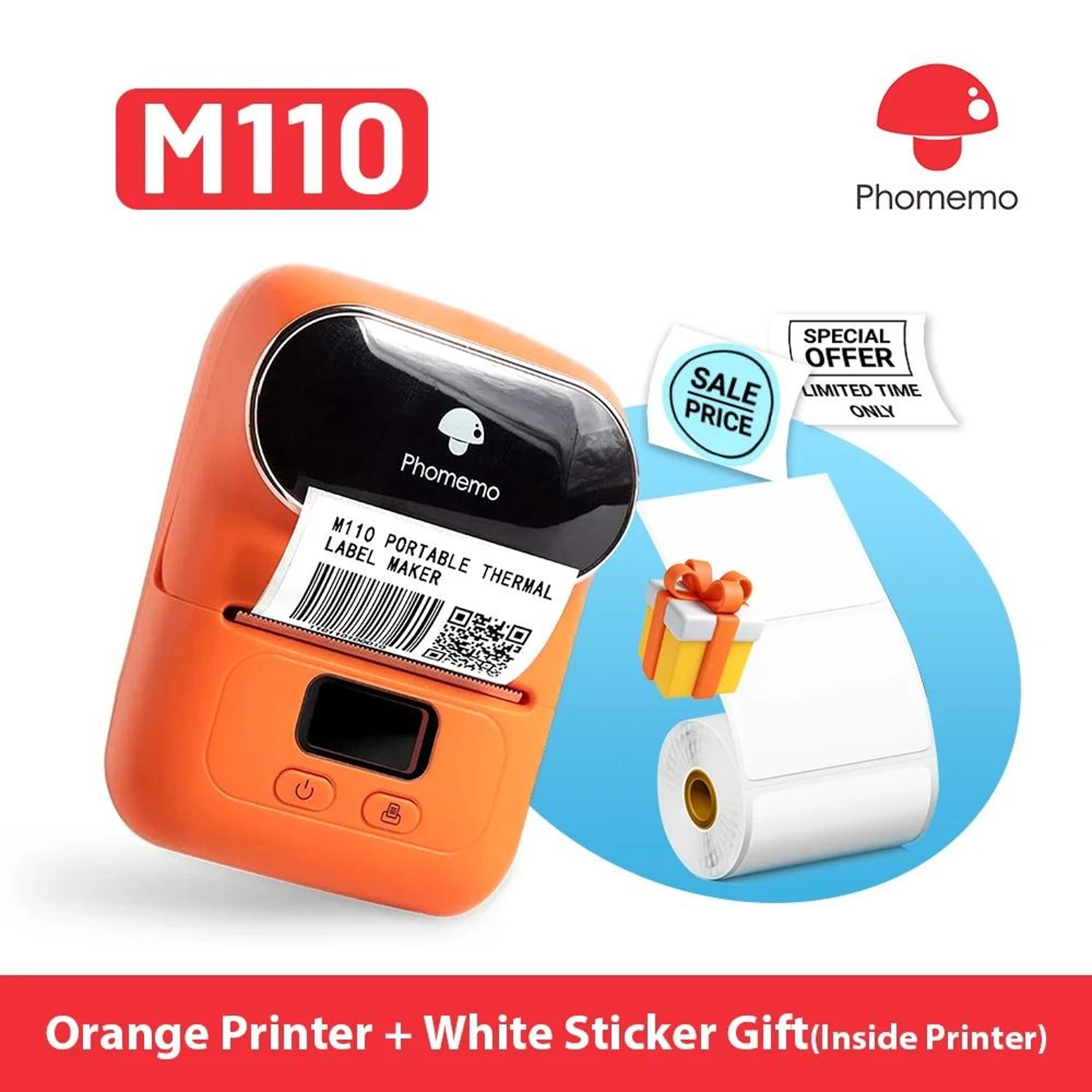 Phomemo M110 Mini Portable Thermal Label Printer  Wireless Sticker Maker For Home Office  Business 29