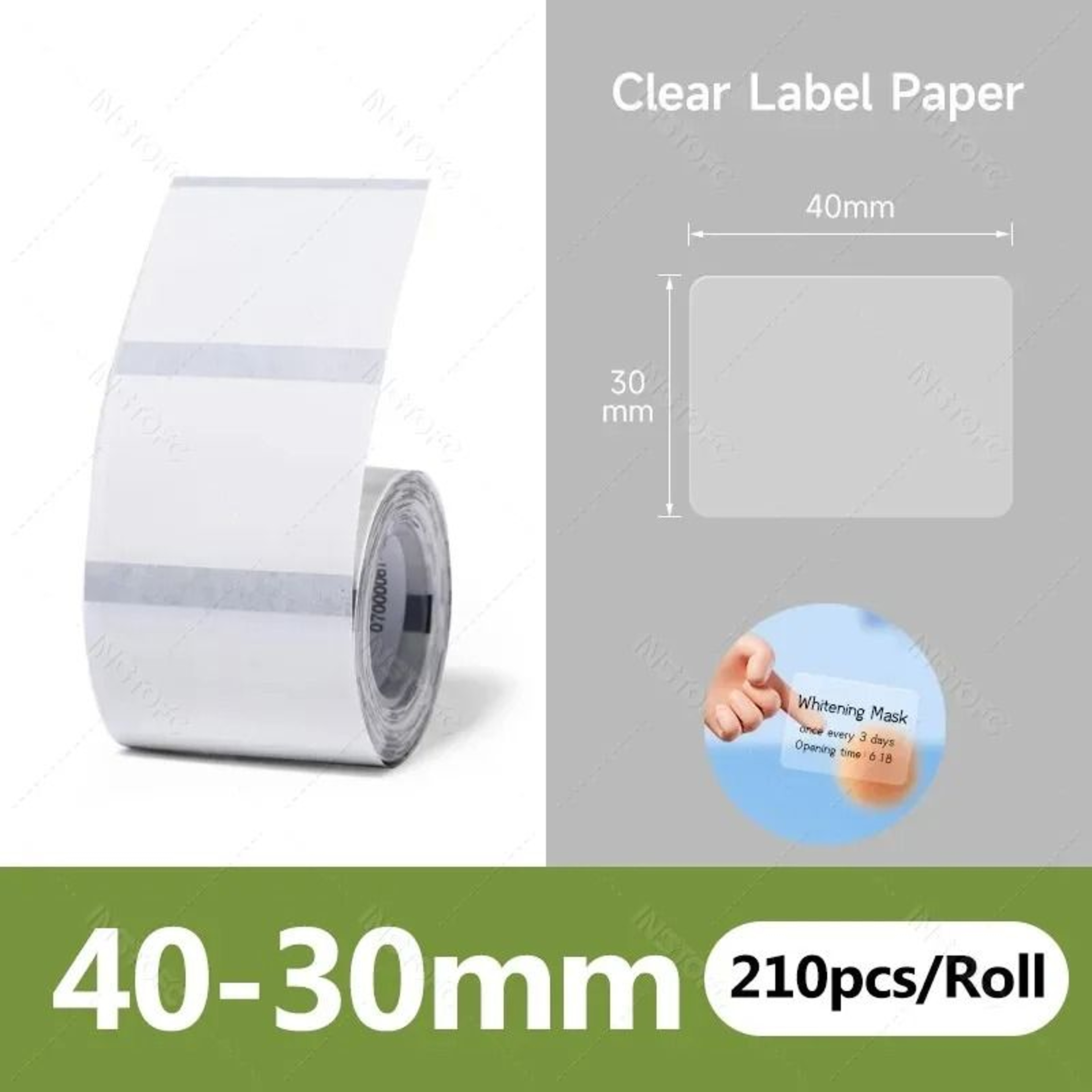 NIIMBOT B1  B21 Clear Transparent Thermal Label Roll SelfAdhesive Sticker Paper For B1 B21 Printers 12