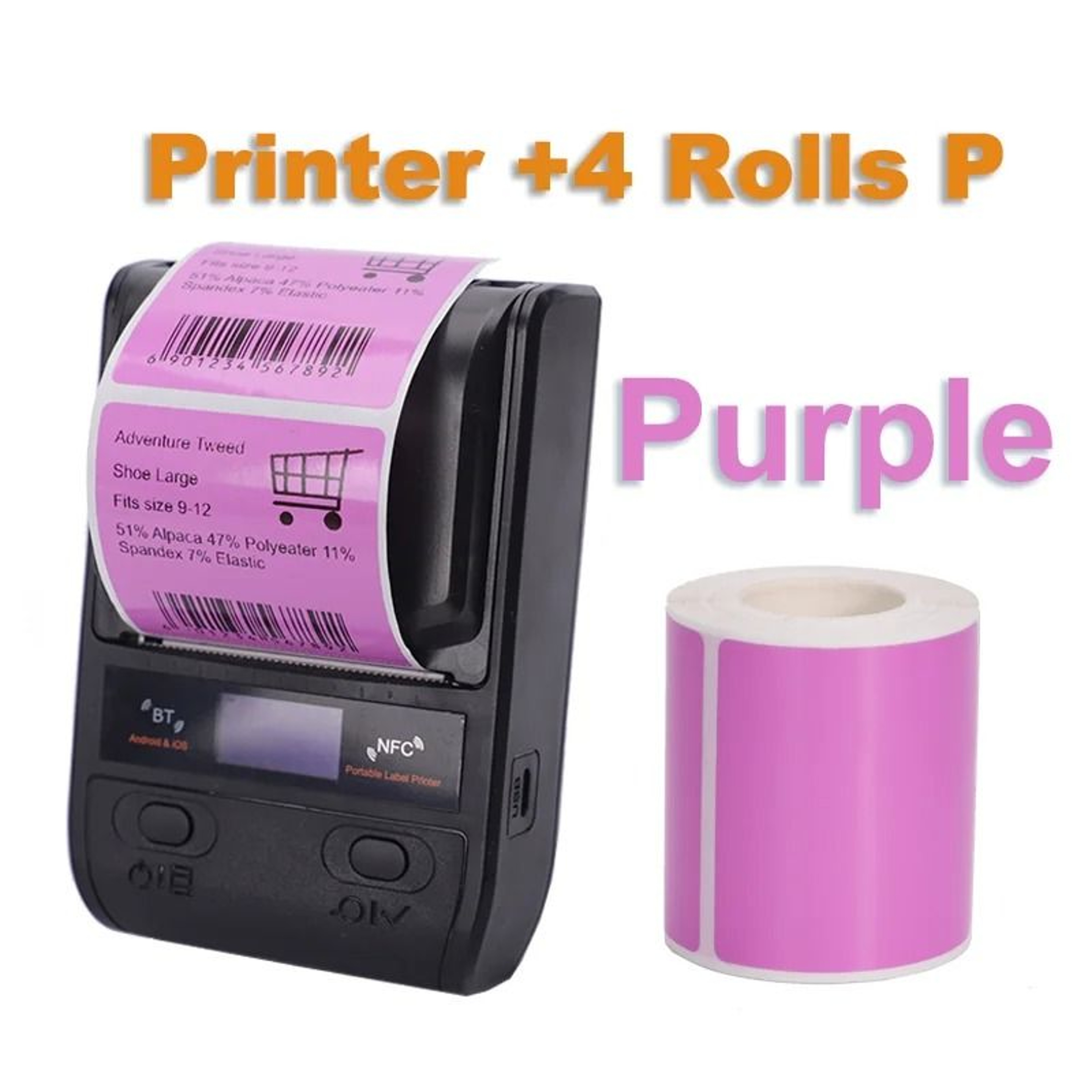 DETONGER DP23S Barcode  QR Code Printer For Clothing Jewelry  Price Tags With Bluetooth 13