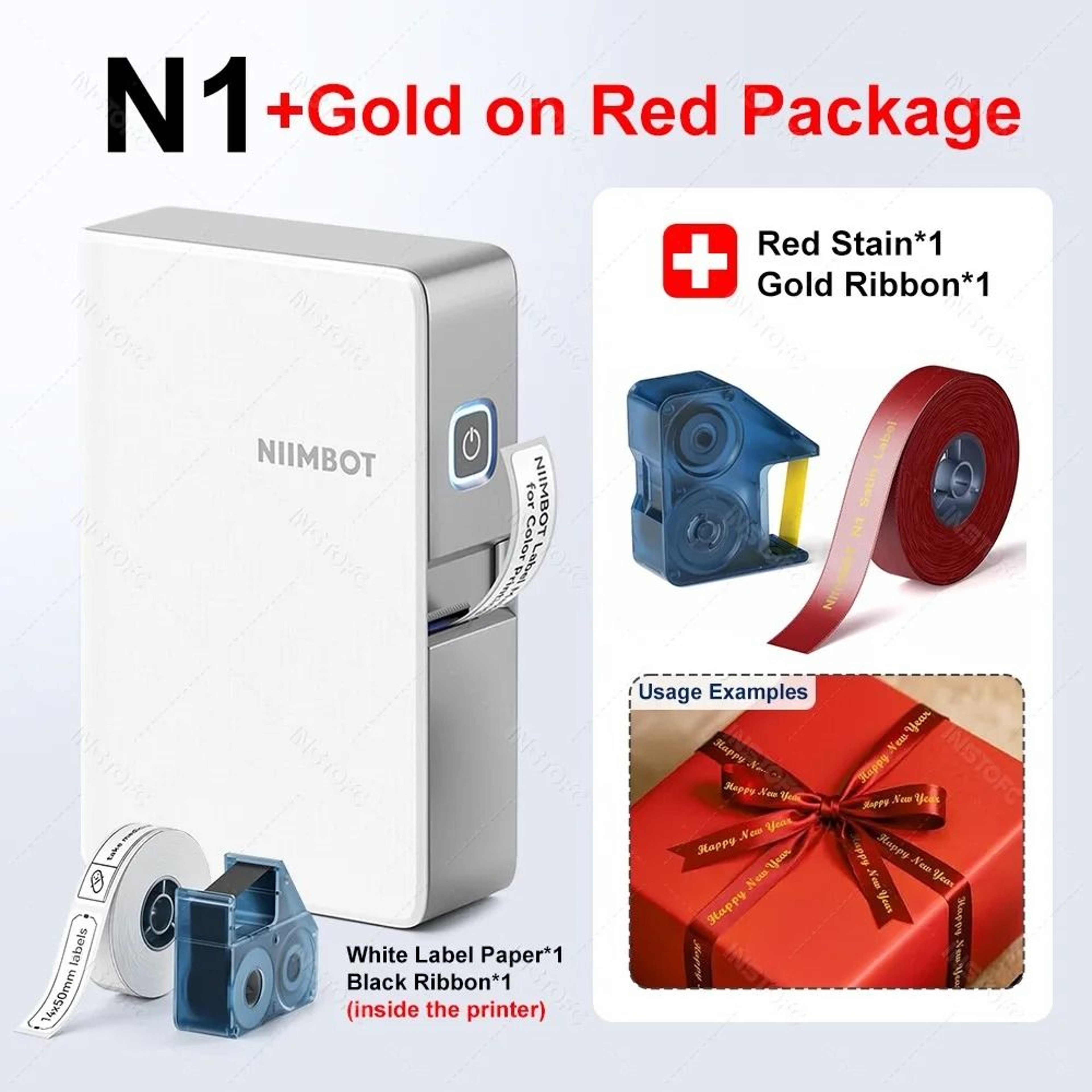 NIIMBOT N1  B18 Satin Ribbon Thermal Printer For Gift Wrap DIY Wedding  Christmas Decor 6