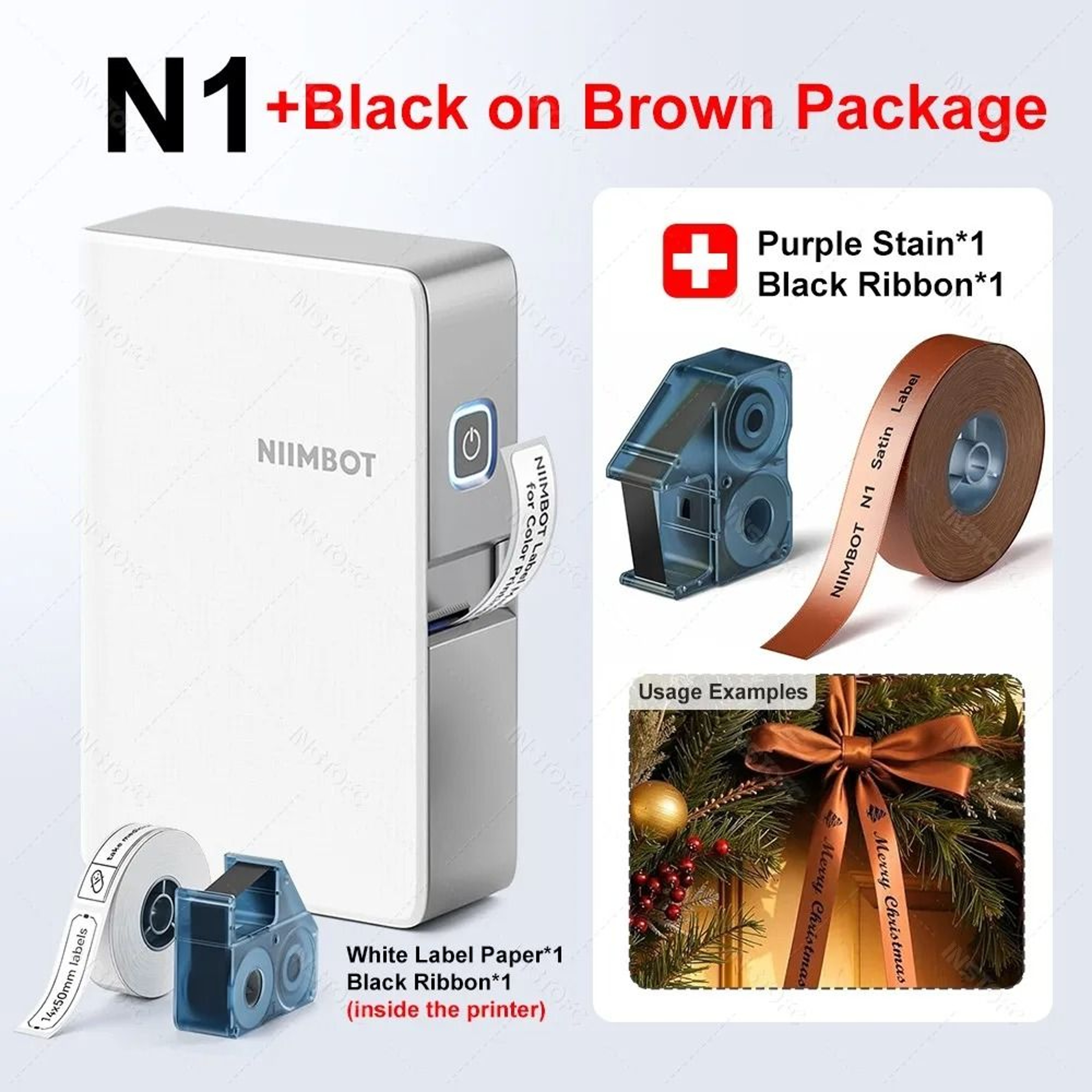 NIIMBOT N1  B18 Satin Ribbon Thermal Printer For Gift Wrap DIY Wedding  Christmas Decor 10