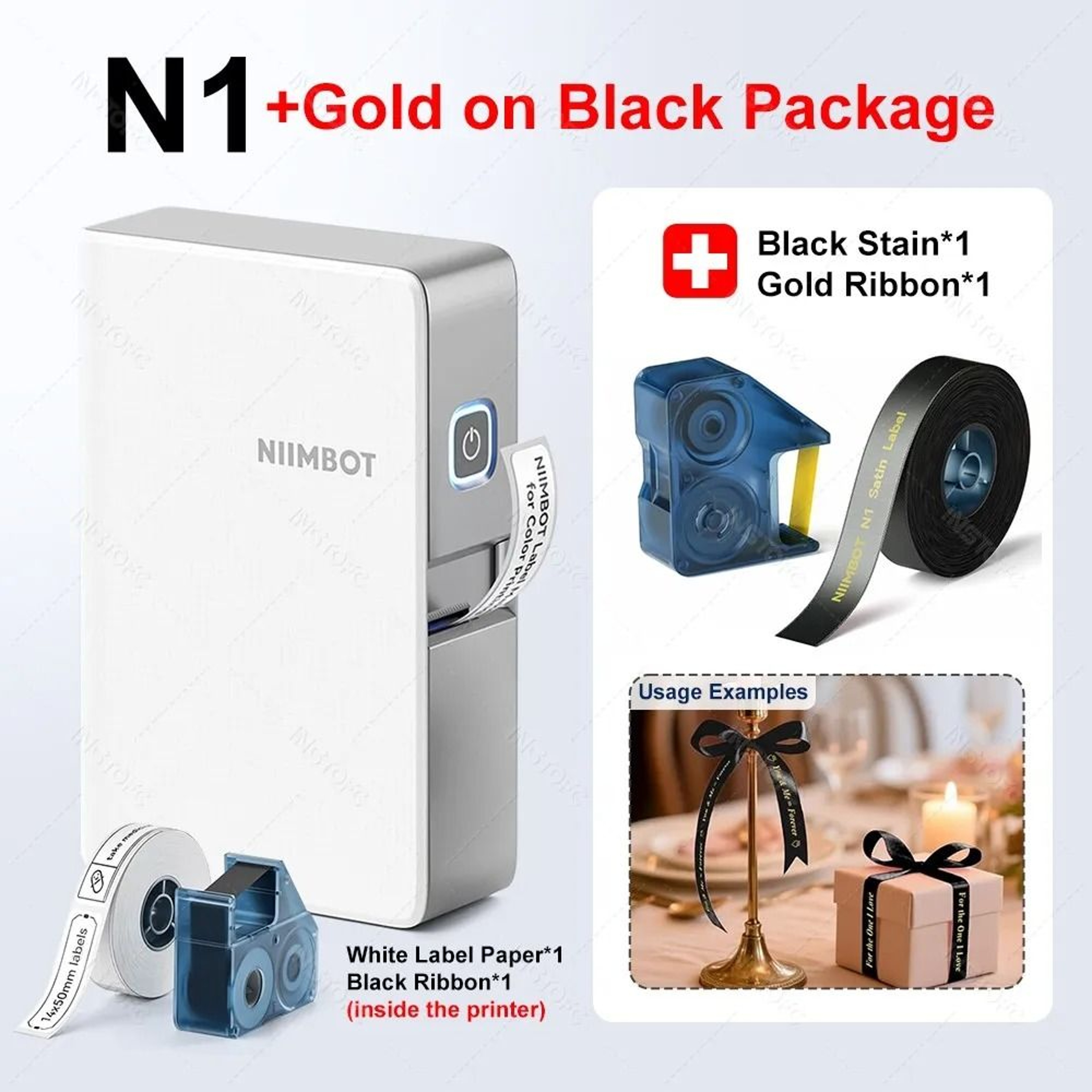 NIIMBOT N1  B18 Satin Ribbon Thermal Printer For Gift Wrap DIY Wedding  Christmas Decor 7