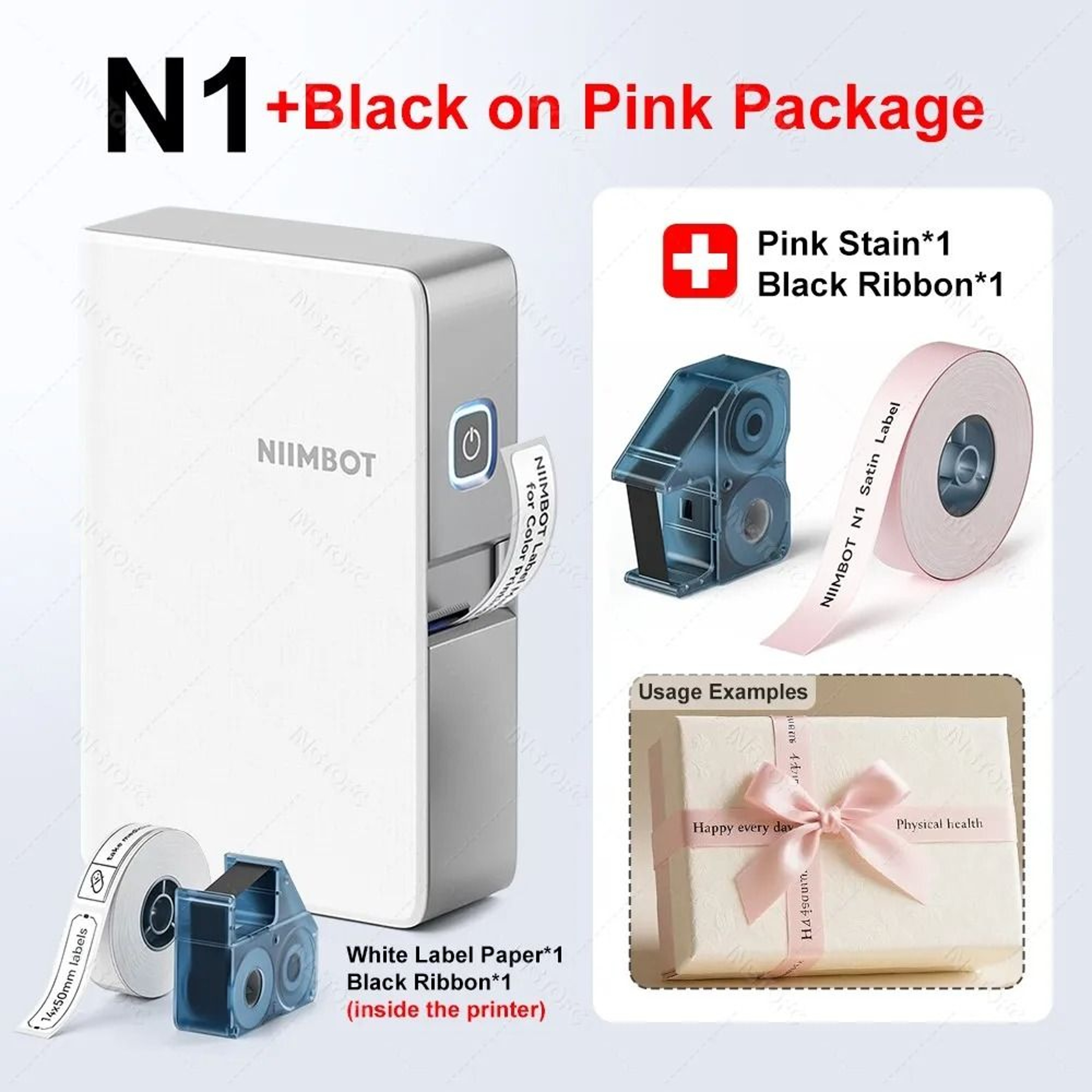 NIIMBOT N1  B18 Satin Ribbon Thermal Printer For Gift Wrap DIY Wedding  Christmas Decor 8