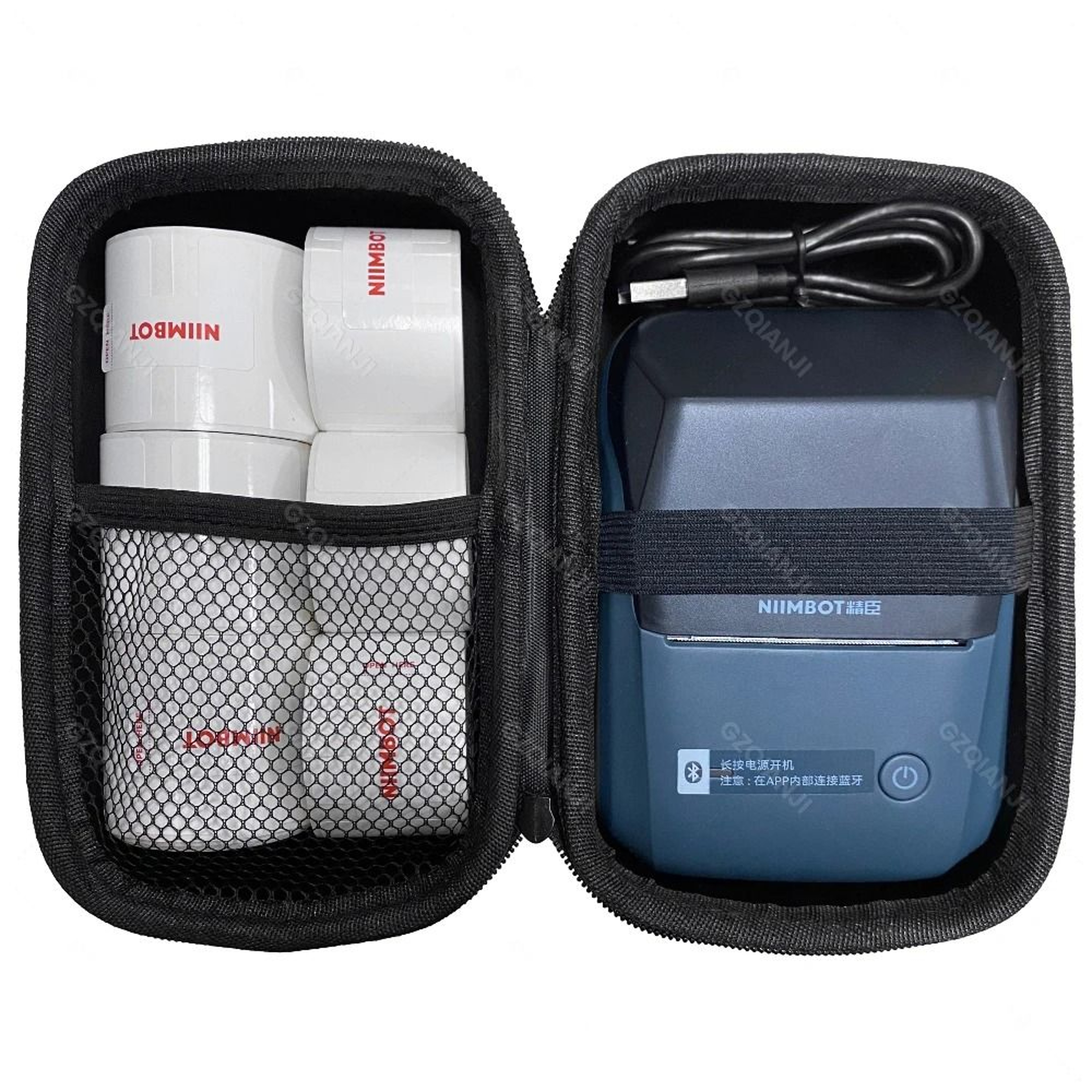 Protective Travel Storage Bag Case In Gray  Black For NIIMBOT D11 D101 D110 B1 B21  B203 Printers 4