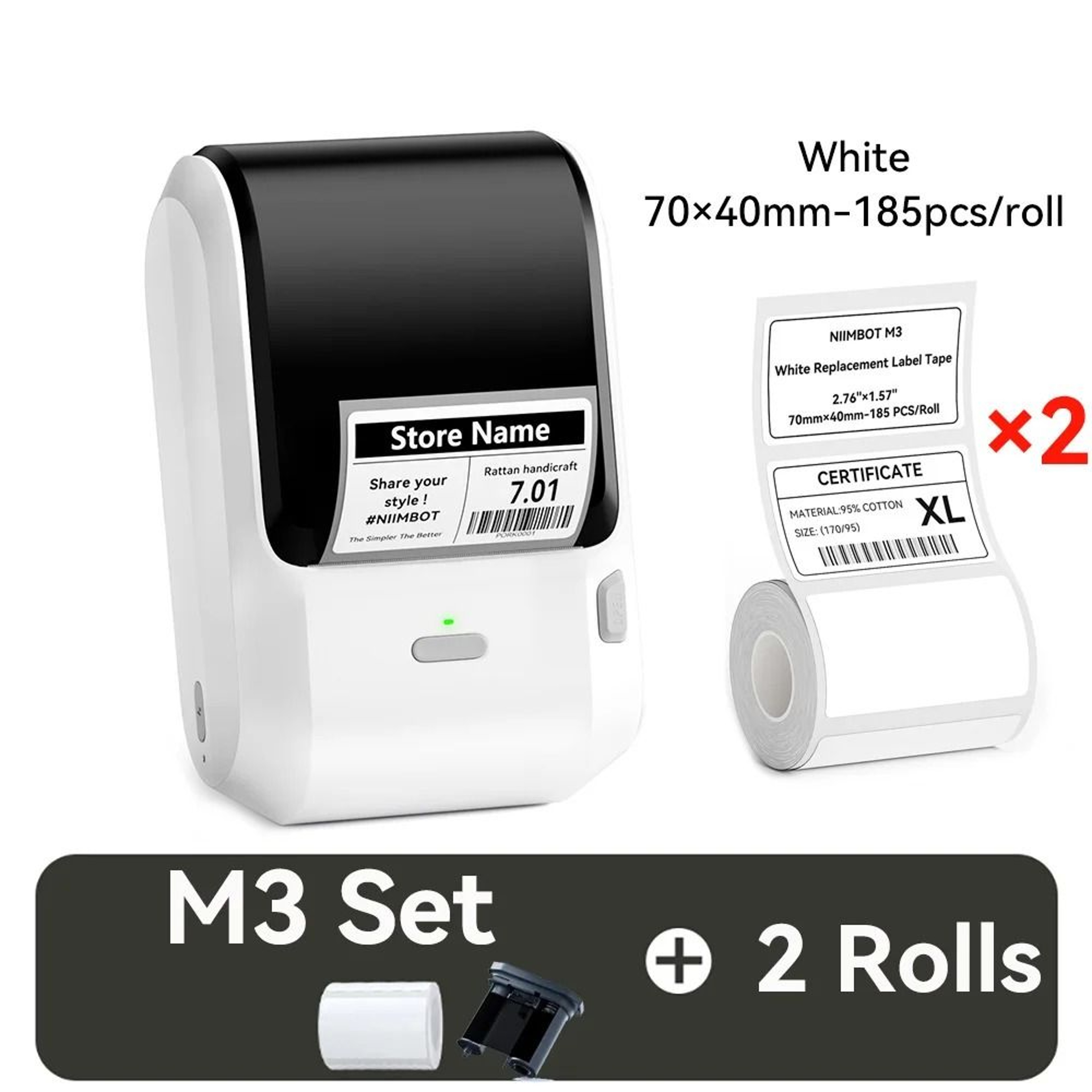 NIIMBOT M3 Thermal Transfer Label Printer Barcode Price Tag Sticker Maker For Jewelry Perfume  Reta 8