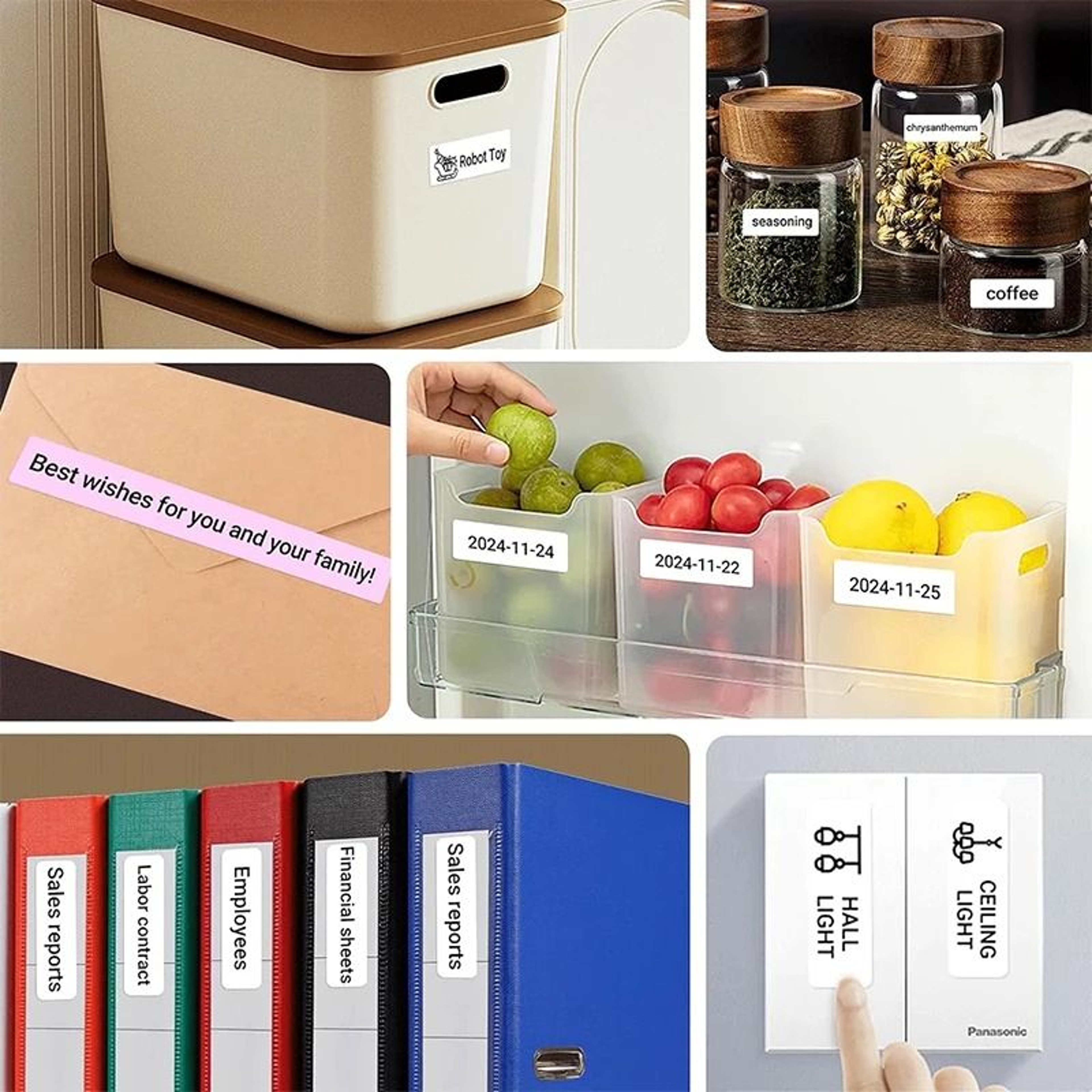 Marklife White SelfAdhesive Thermal Label Paper Roll Set Compatible With Marklife P15 P12 P11 D30   5