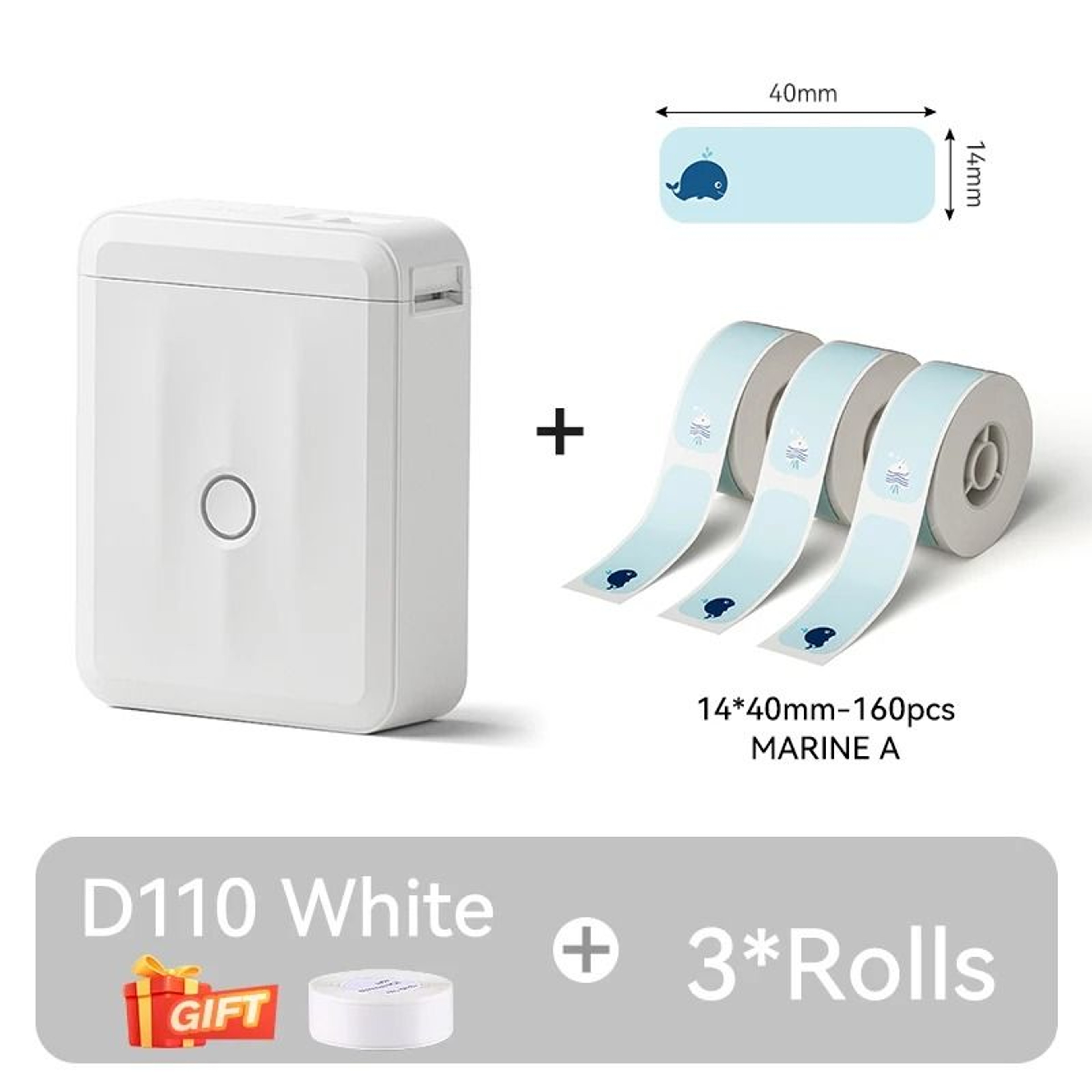 NIIMBOT D110 Mini Portable Thermal Label Printer Wireless Bluetooth Sticker Maker With Tape 23