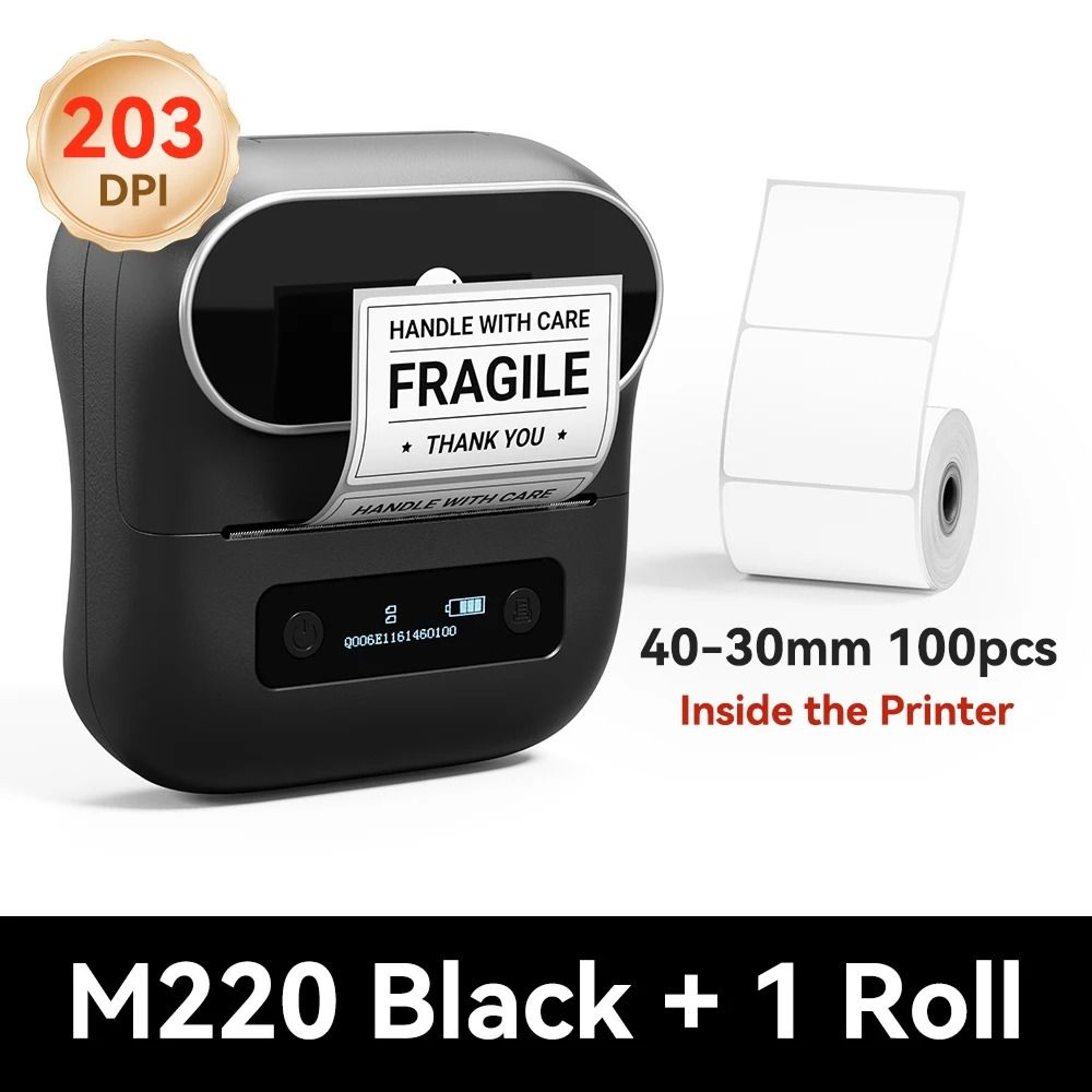 Phomemo M220 Portable Thermal Label Printer Bluetooth Sticker Maker For Barcodes  Clothing Tags 7