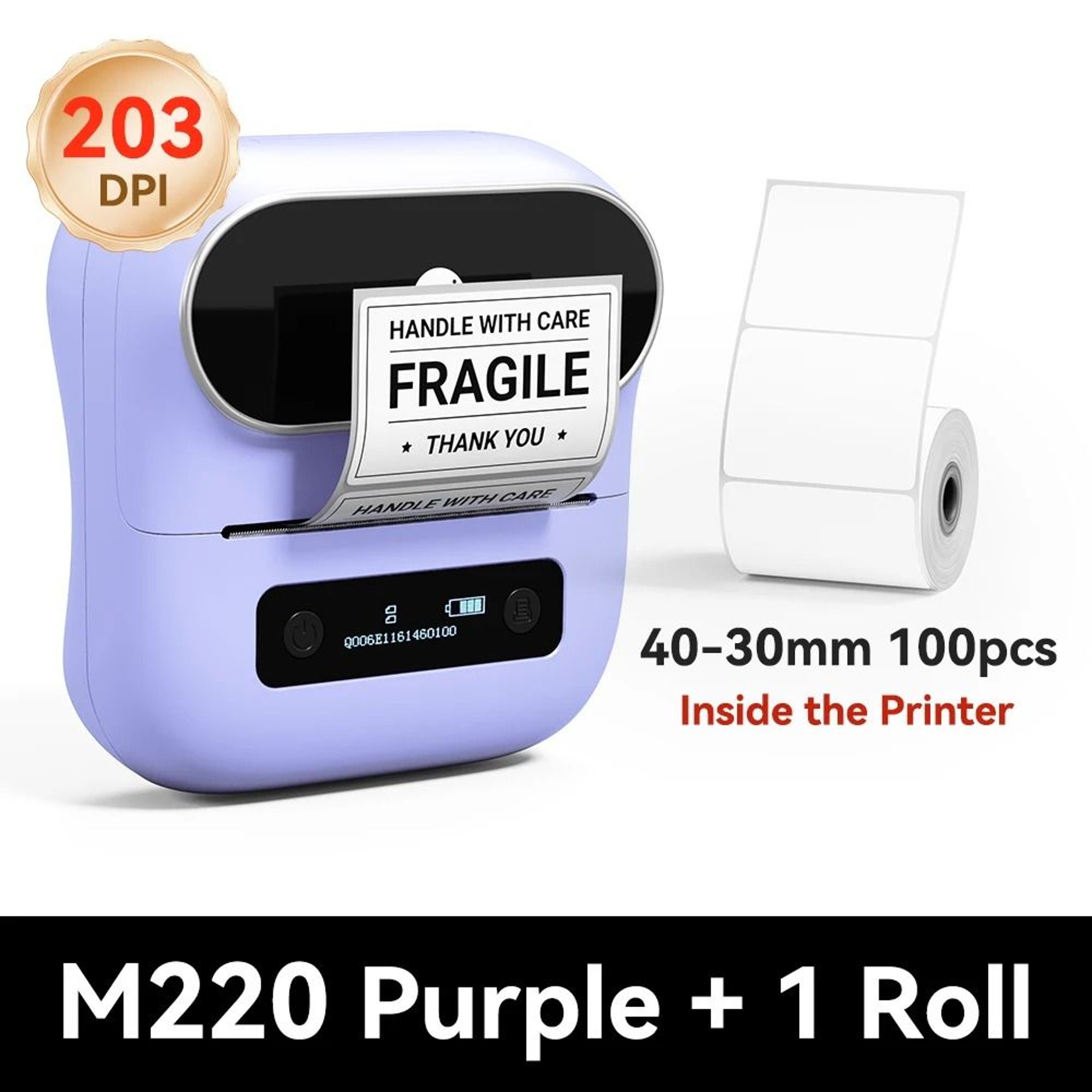 Phomemo M220 Portable Thermal Label Printer Bluetooth Sticker Maker For Barcodes  Clothing Tags 8
