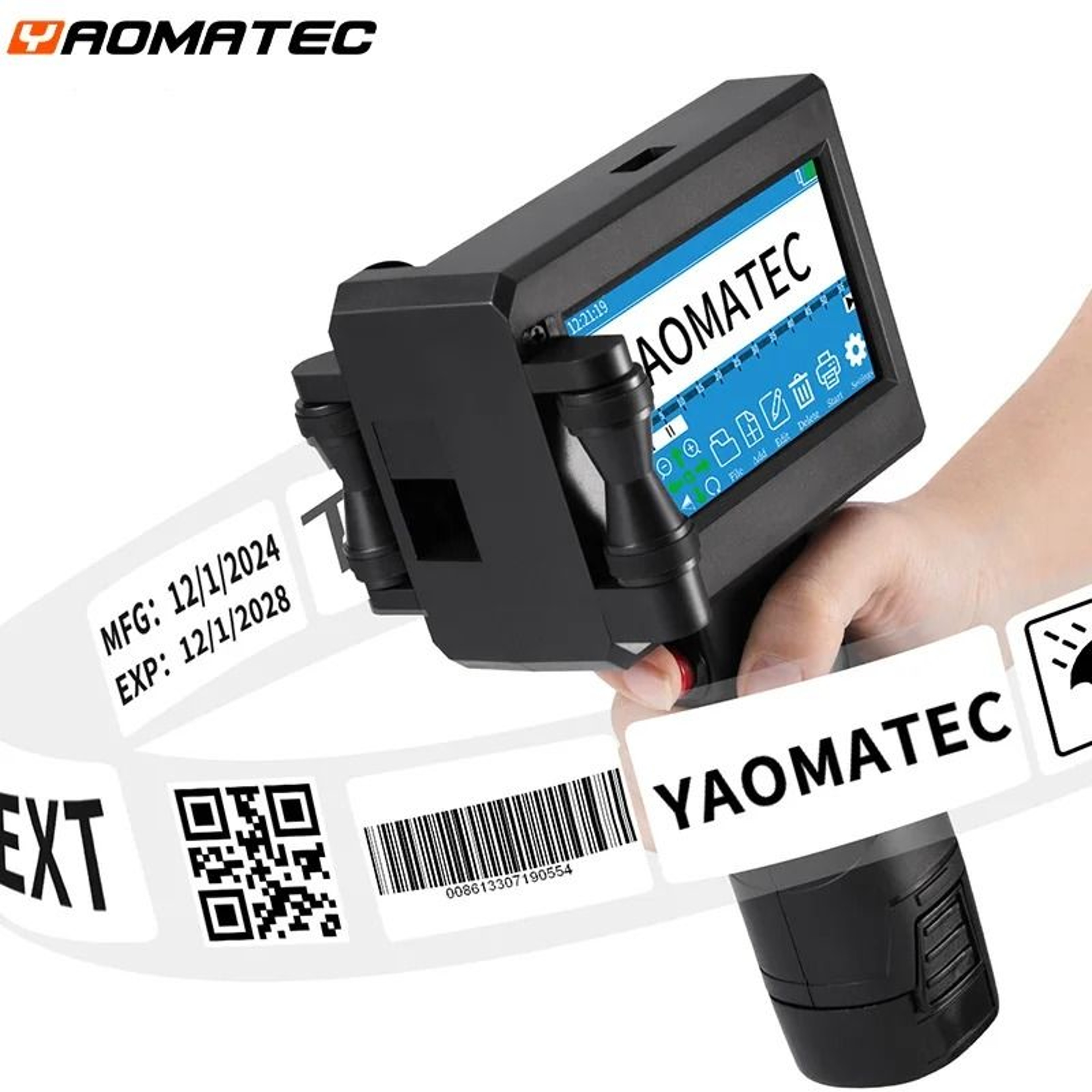 S1730 28 Language Handheld Thermal Inkjet Printer For Plastic Carton Date  Logo Coding 0