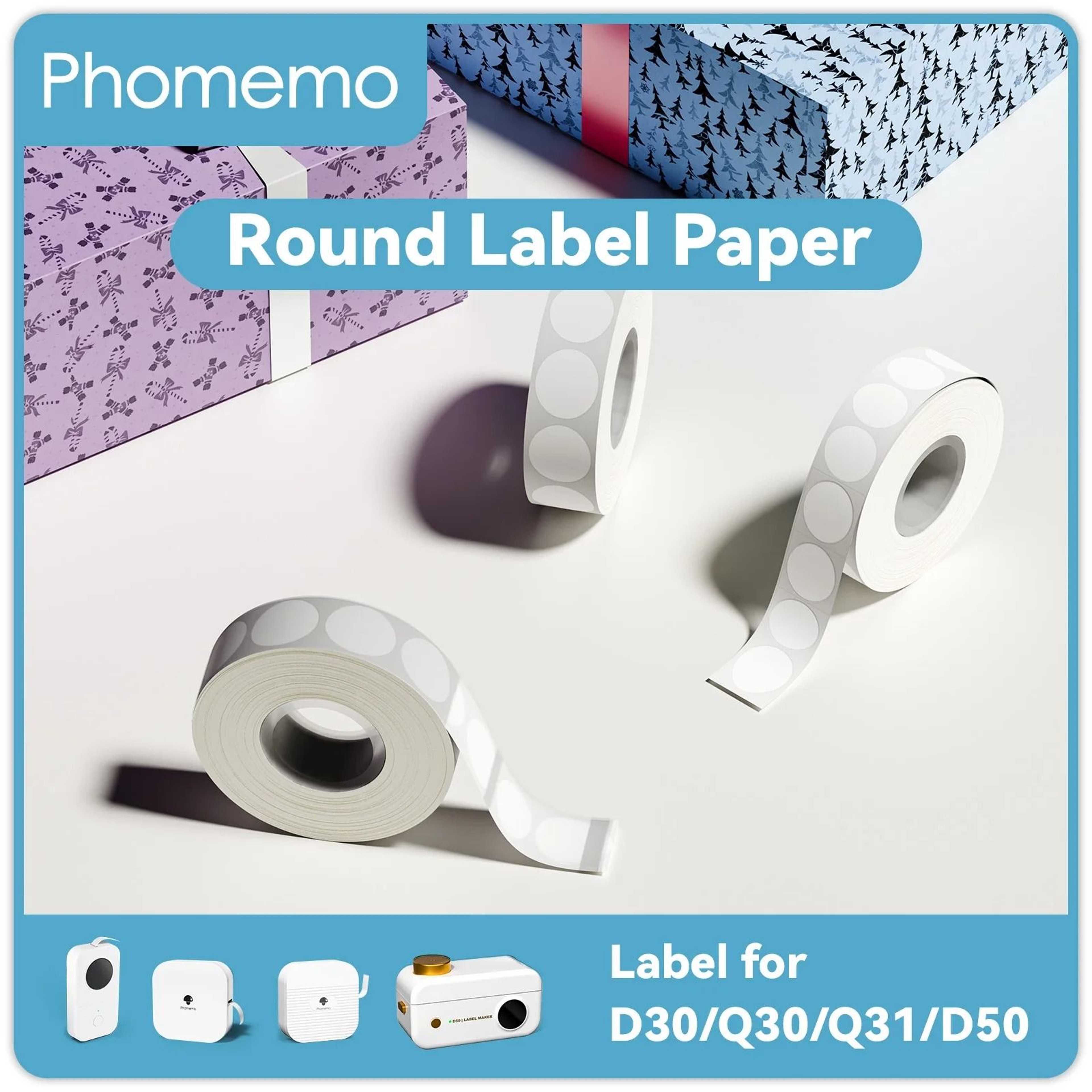 Phomemo D30 Q30 SelfAdhesive Thermal Label Tape Roll 6mm15mm Replacement Sticker 0