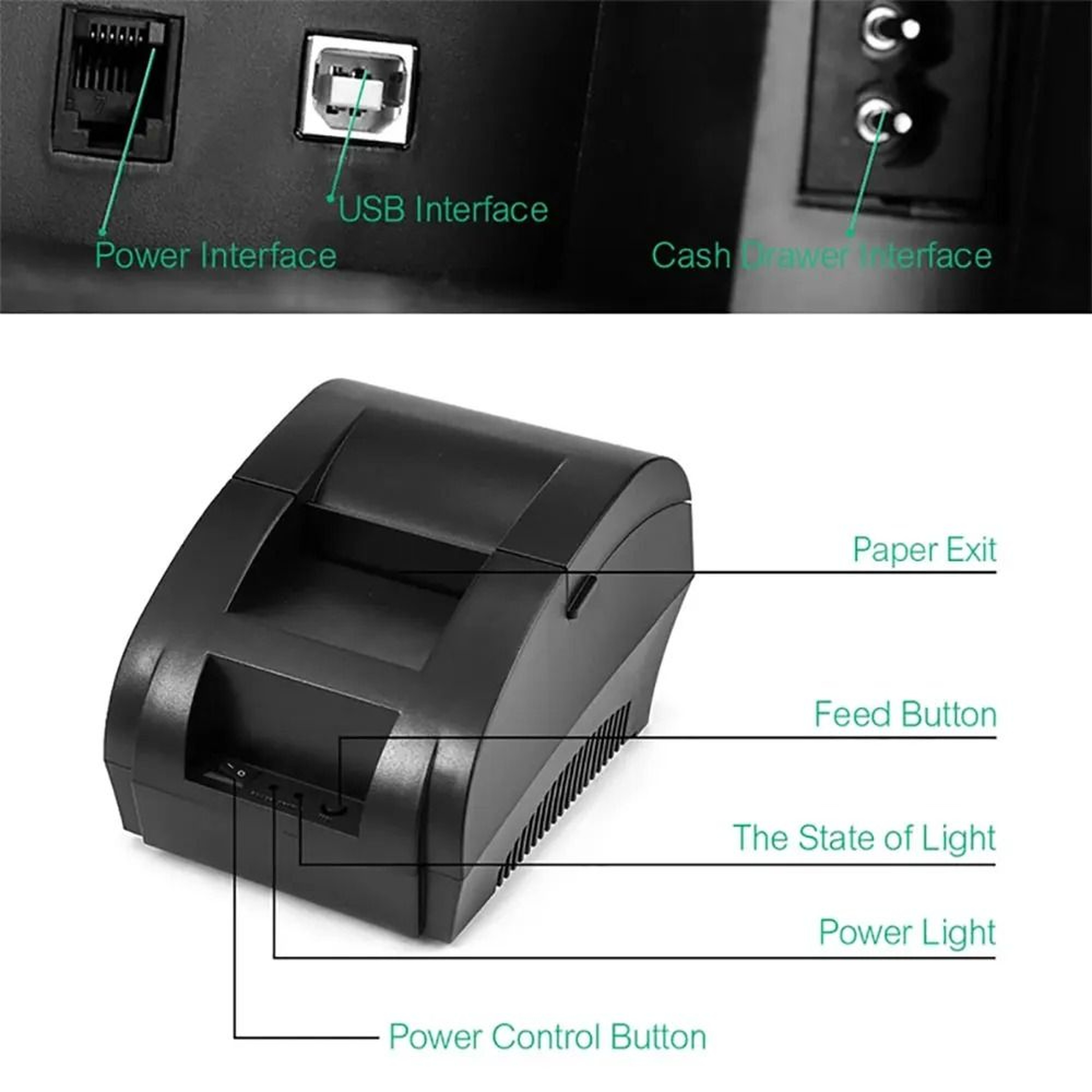 NETUM NT5890K 58mm USB Thermal Receipt Printer POS Bill Machine For Supermarket  Retail 4