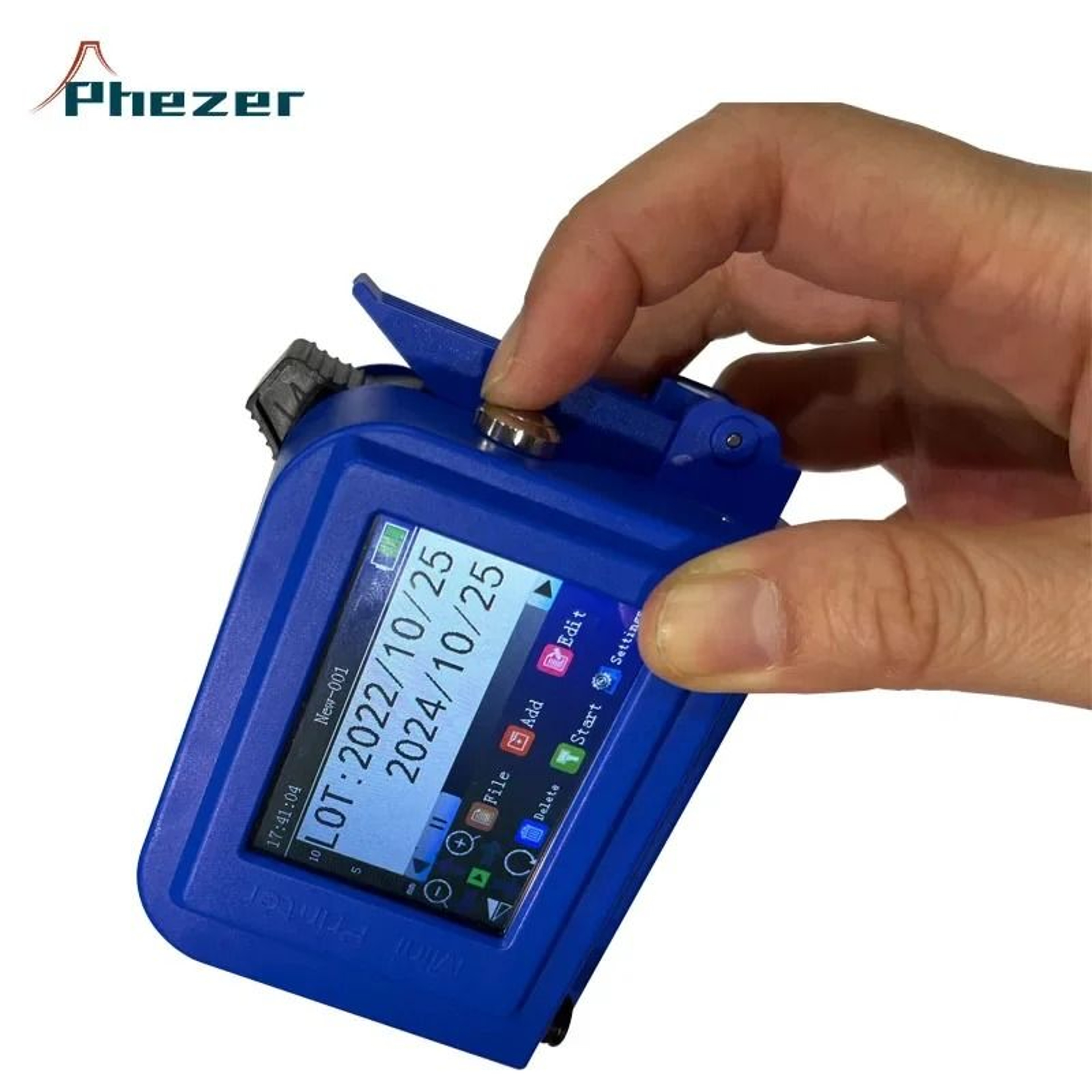 Phezer PC11Plus 127mm 254mm Mini Portable Handheld Inkjet Printer For Batch Code QR Date Logo 5