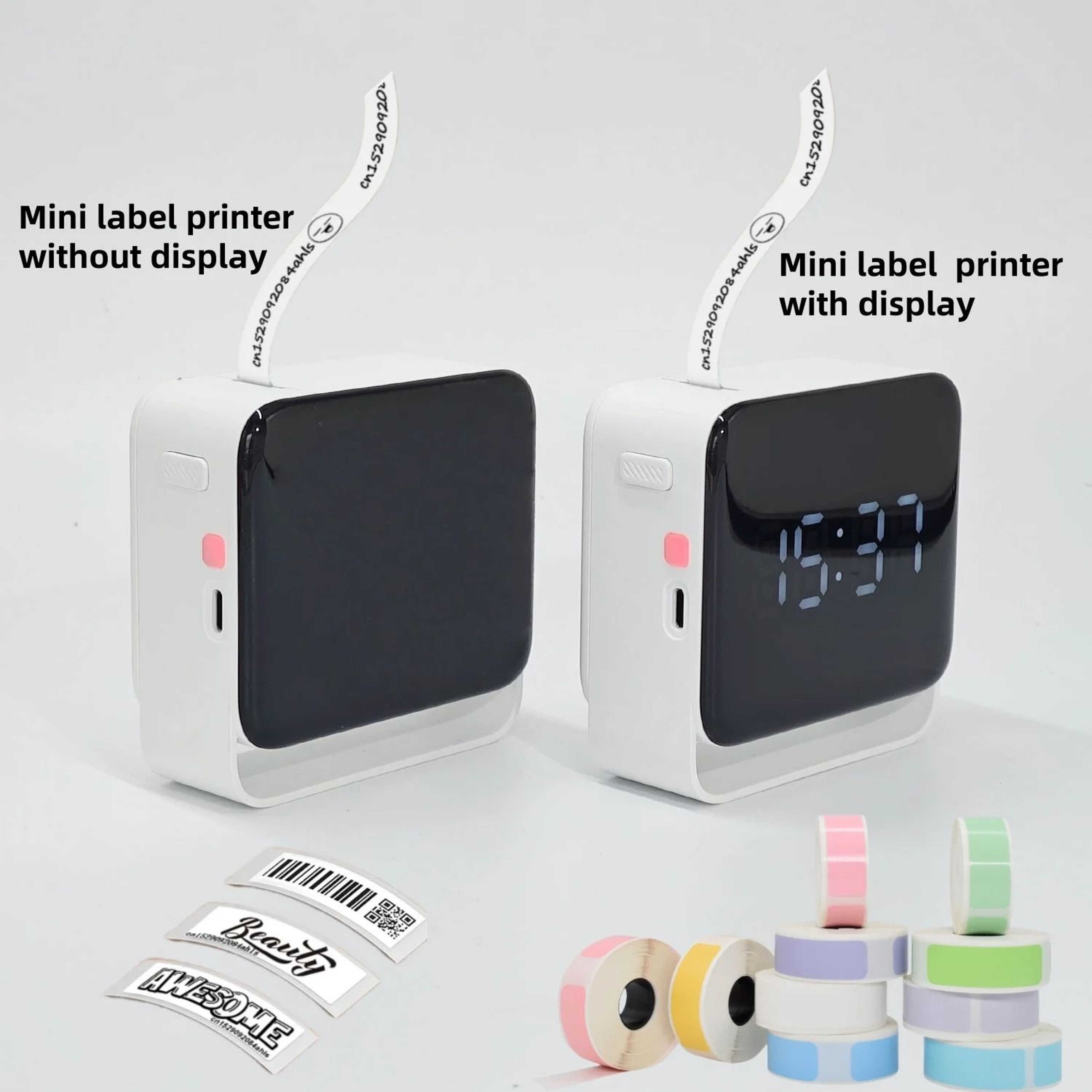Portable Wireless Mini Label Maker With Paper Roll  Multiple Templates For Home Office  Storage 2
