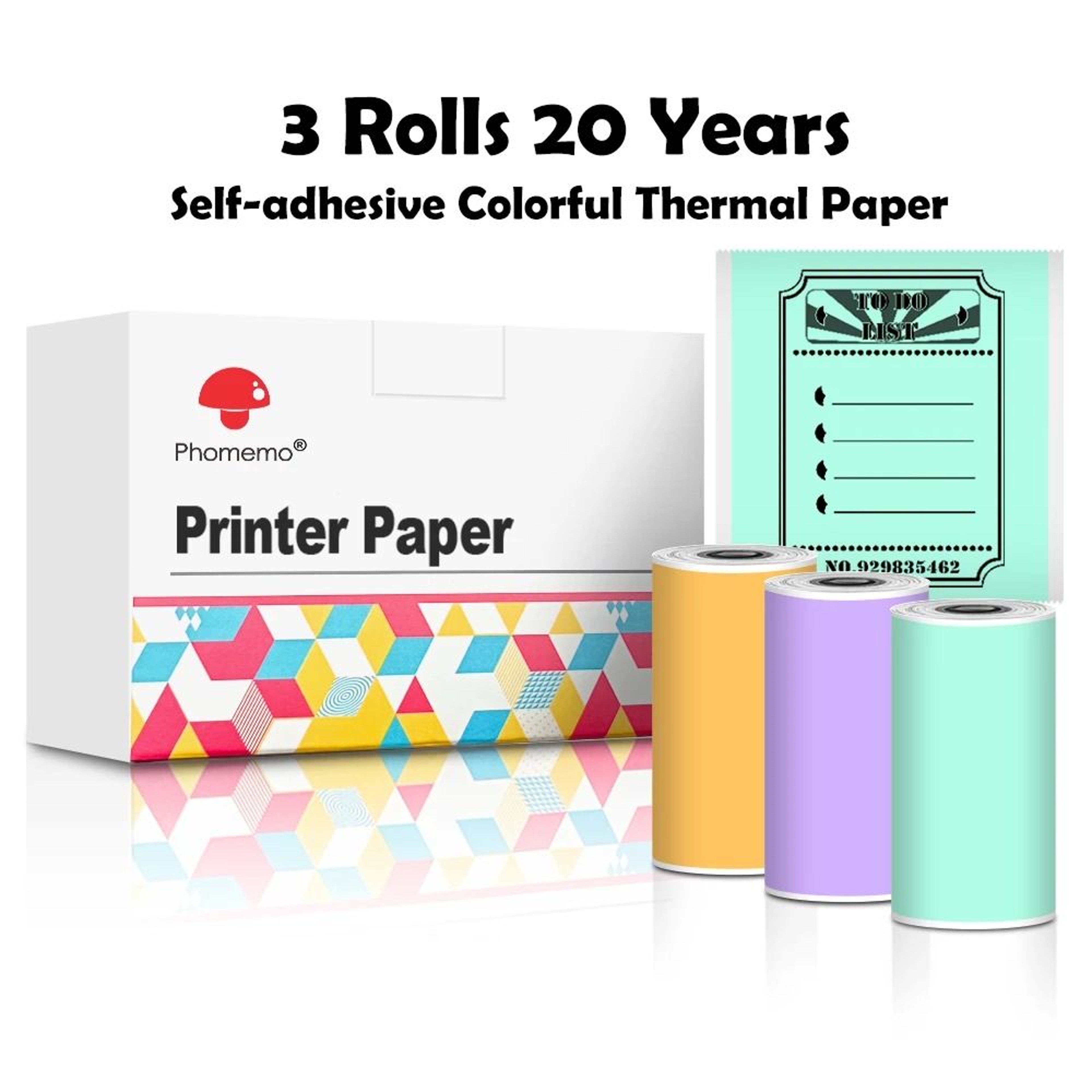 Phomemo T02 Mini Portable Wireless Bluetooth Thermal Pocket Printer SelfAdhesive Sticker Label Make 20