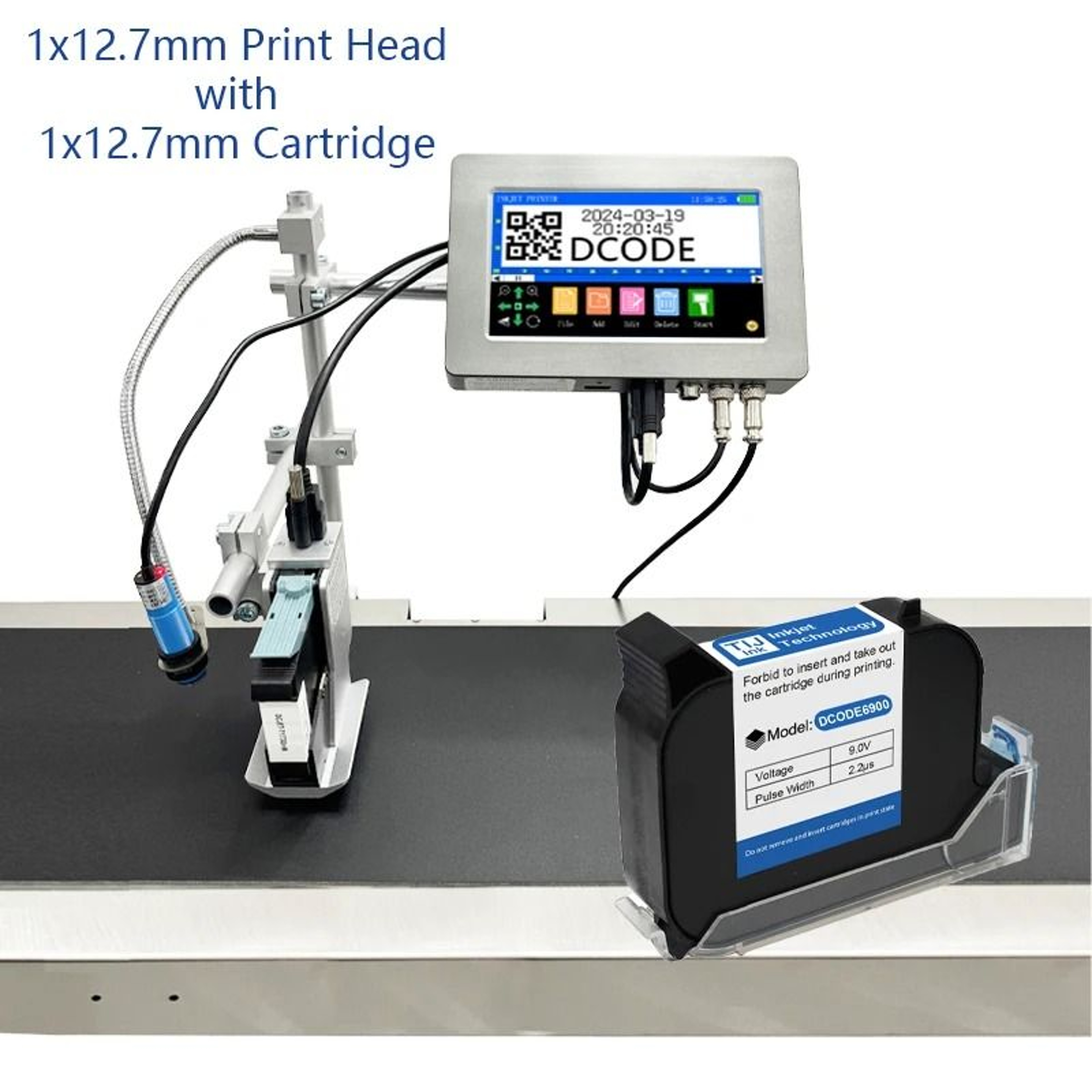 DCODE 170PLUS 127mm  254mm TIJ Industrial Online Thermal Inkjet Printer For Conveyor Production Lin 8