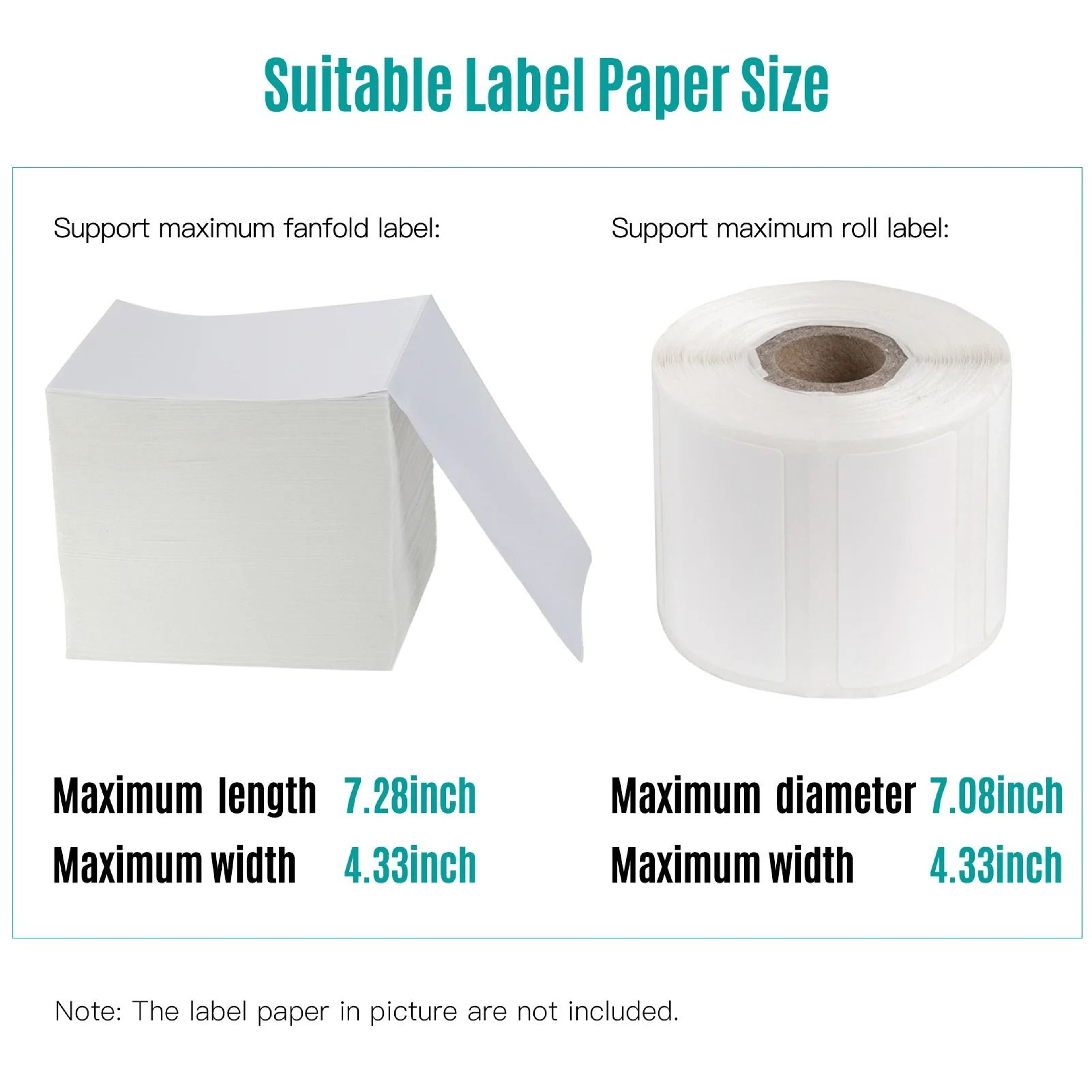 2in1 Universal Desktop Thermal Label Holder Dispenser For 4x6 Roll  Fanfold Shipping Labels 3
