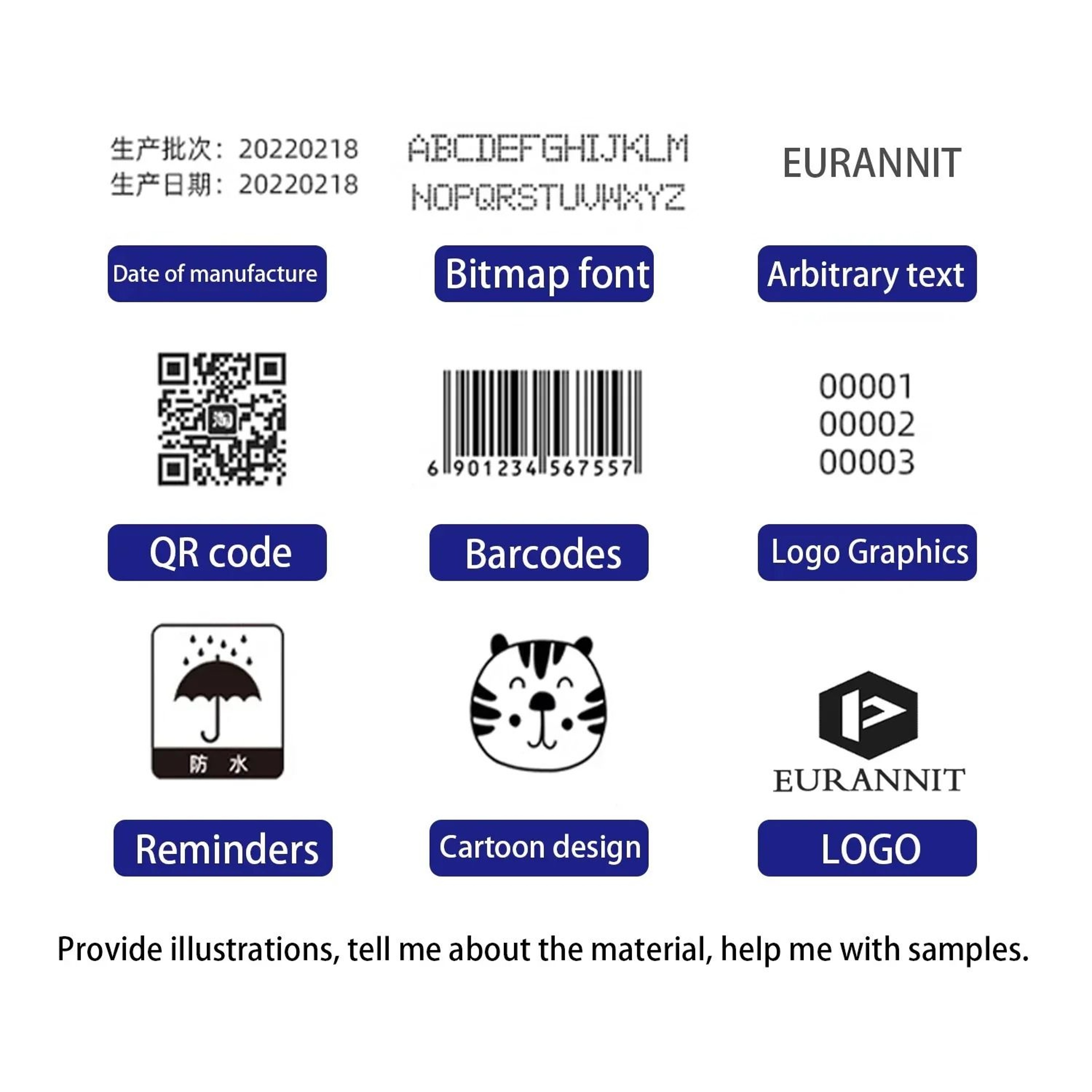 EURANNIT E19 127mm Handheld Thermal Inkjet Printer Portable Coding Machine For Expiry Date  QR Barc 3
