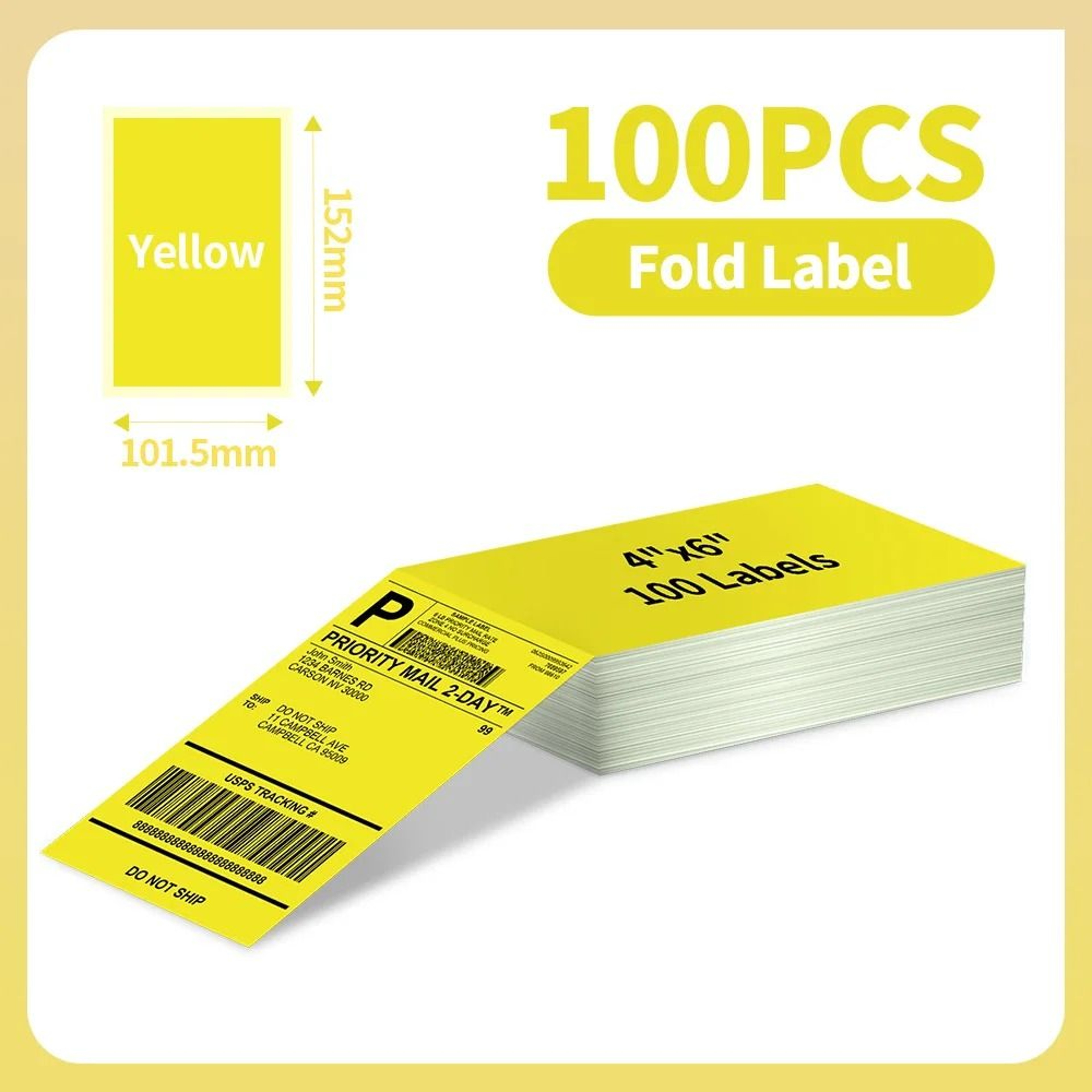 100Sheet Phomemo A6 Thermal Shipping Labels 100x150mm  4x6 Inch For PM241BT D520  246S Waybill Prin 9