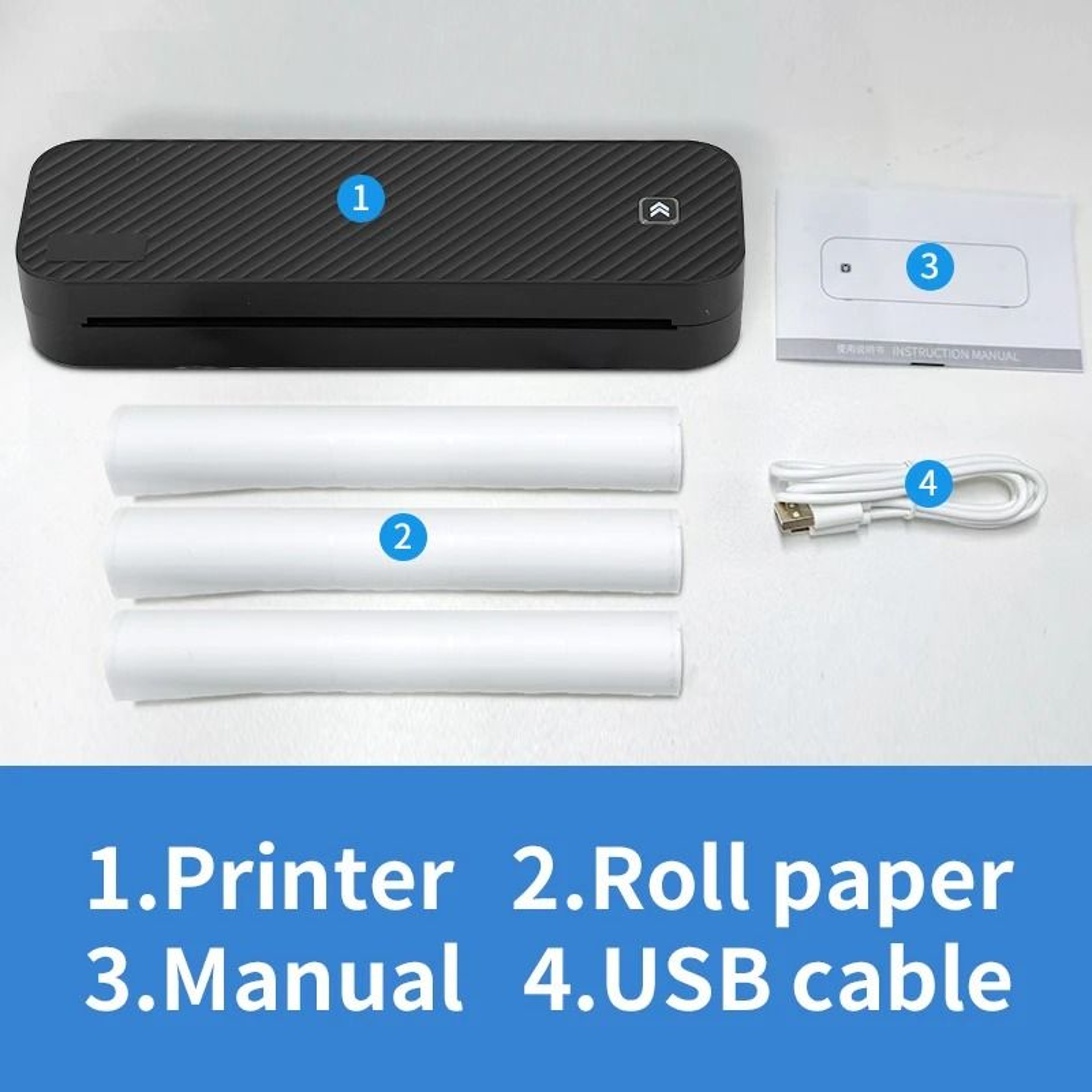 Inkless Portable A4 Thermal Printer Bluetooth Wireless Document Printer For PDF Excel  Word 8