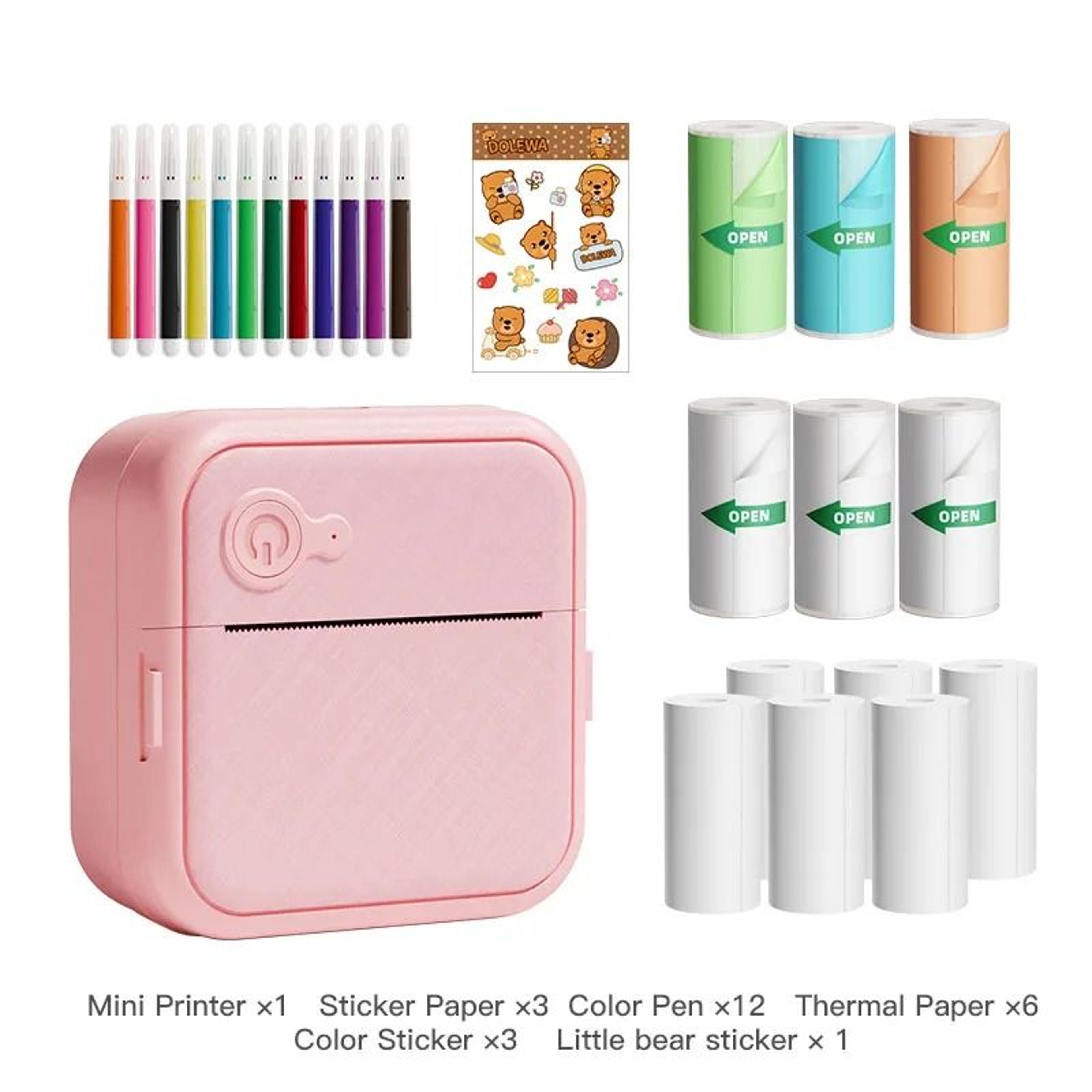 Mini Printer D8 Portable Bluetooth Thermal Label Printer  Sticker Maker For Android  IOS 8