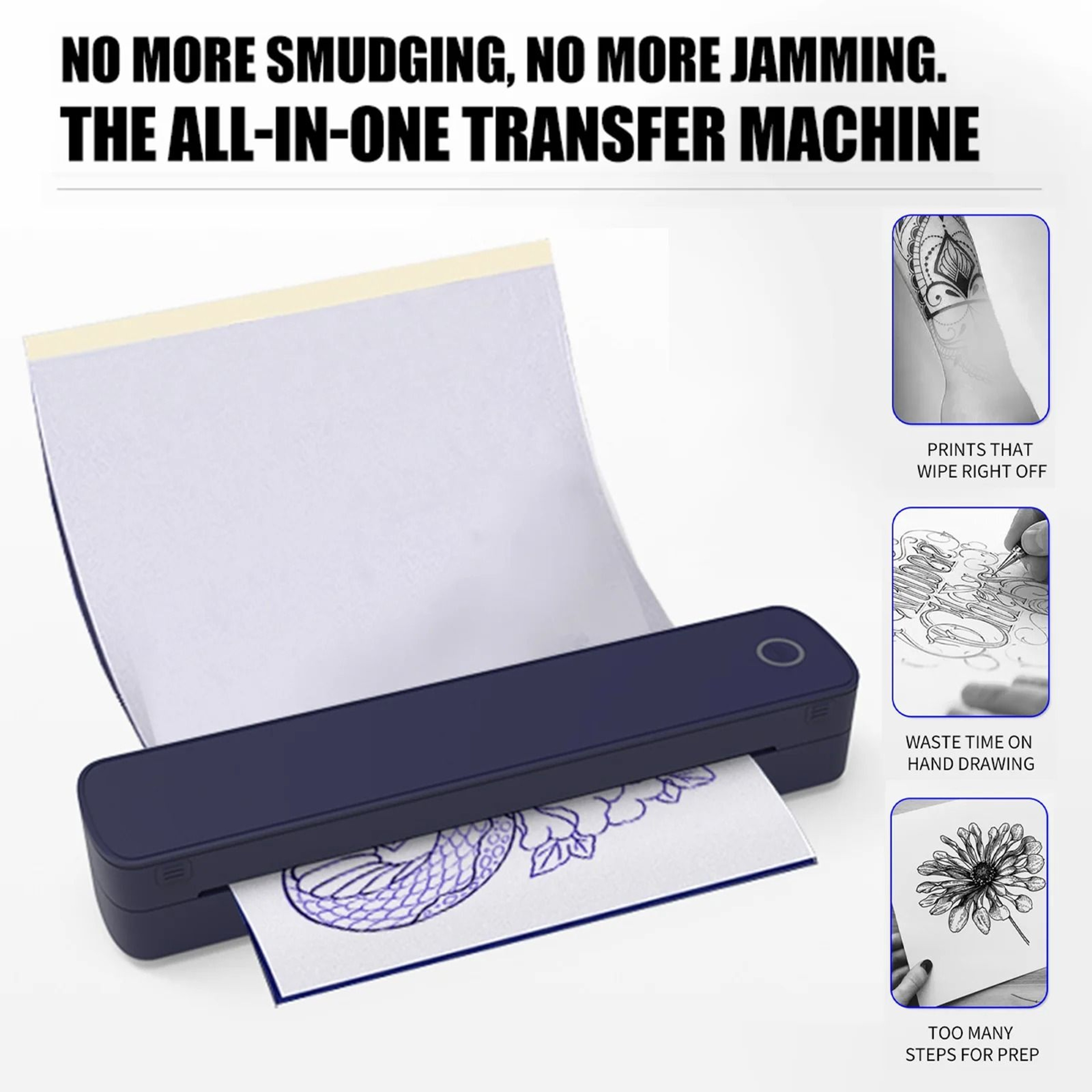 A4 Portable Wireless Mobile Thermal Printer Supporting US Letter 85x11 Inch  A4 Thermal Paper 4