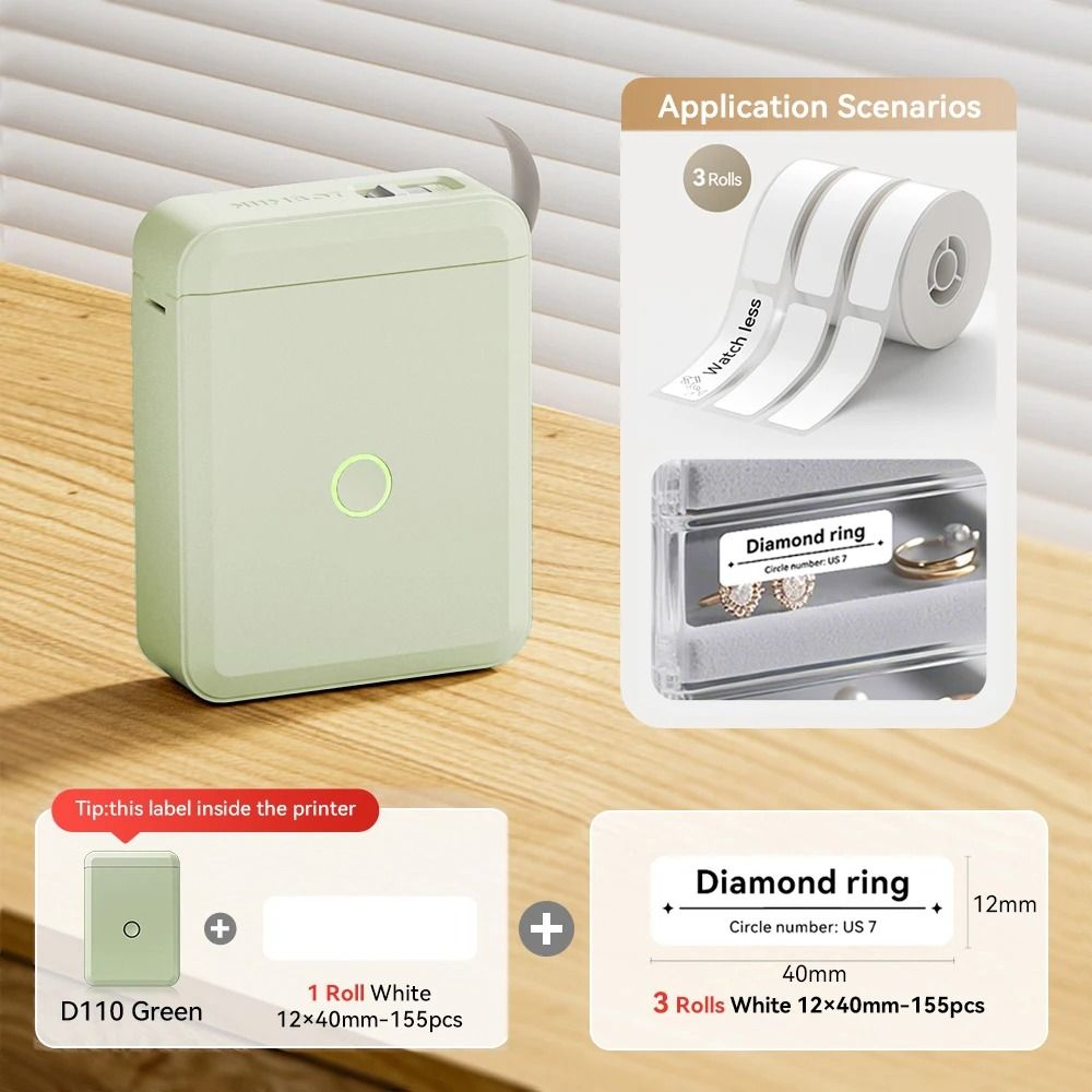 Niimbot D110  D11 Mini Thermal Label Printer Portable Wireless Sticker Machine For Home  Office 14