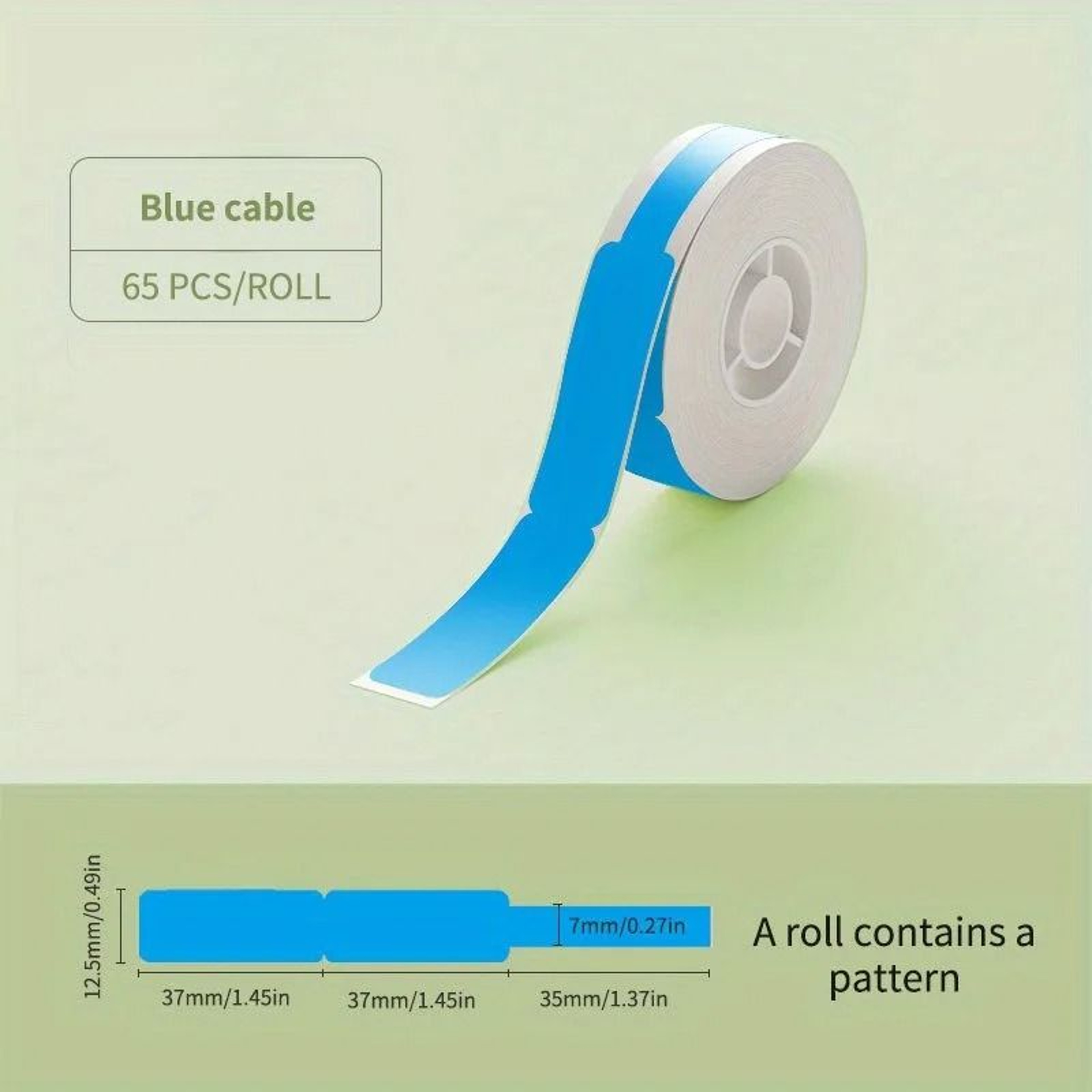 Niimbot D11 D101  D110 Thermal SelfAdhesive Waterproof Label Rolls Cable Color  Round Stickers 25