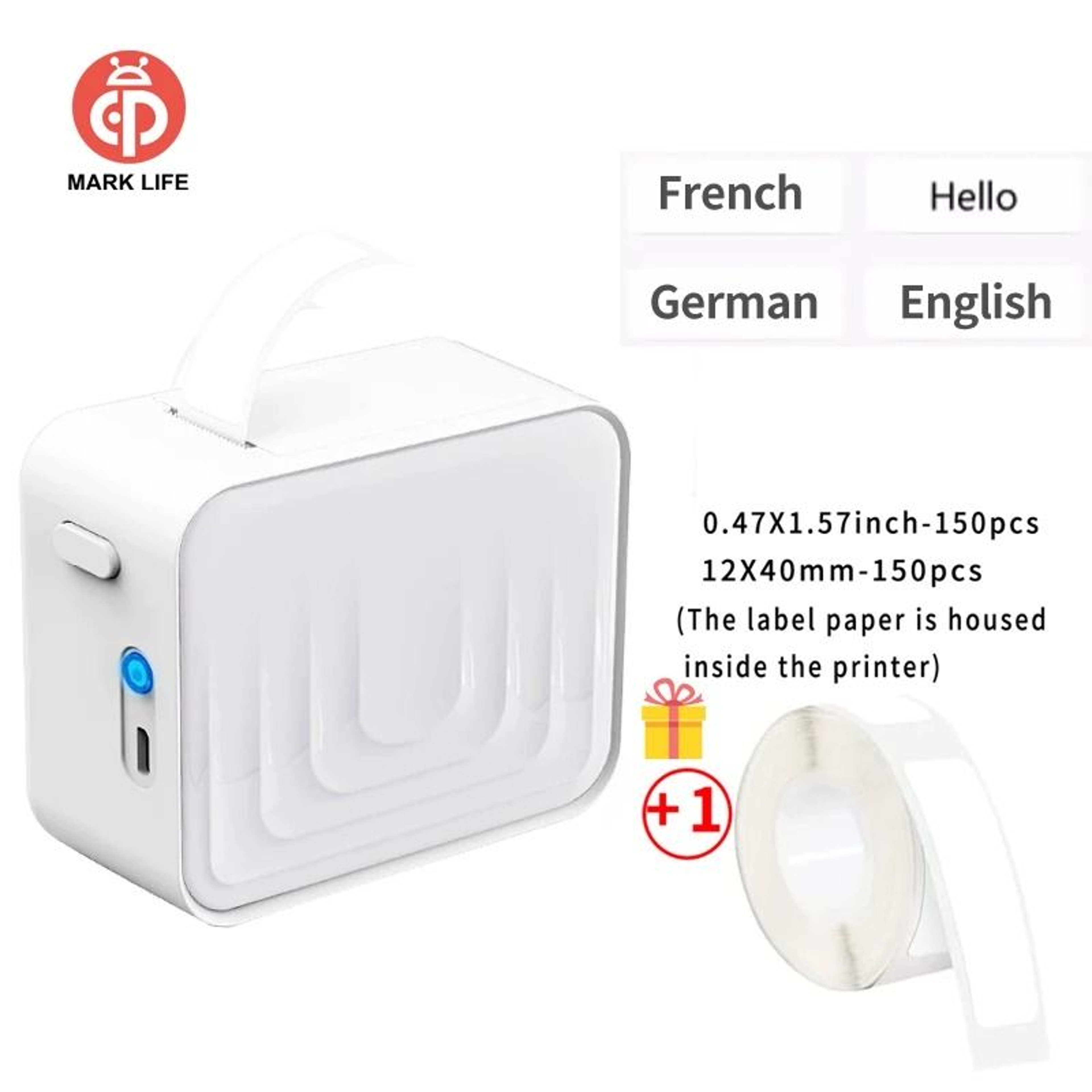 Marklife M1 Mini Portable Bluetooth Thermal Label Printer Inkless Sticker Maker For Office Kitchen  6