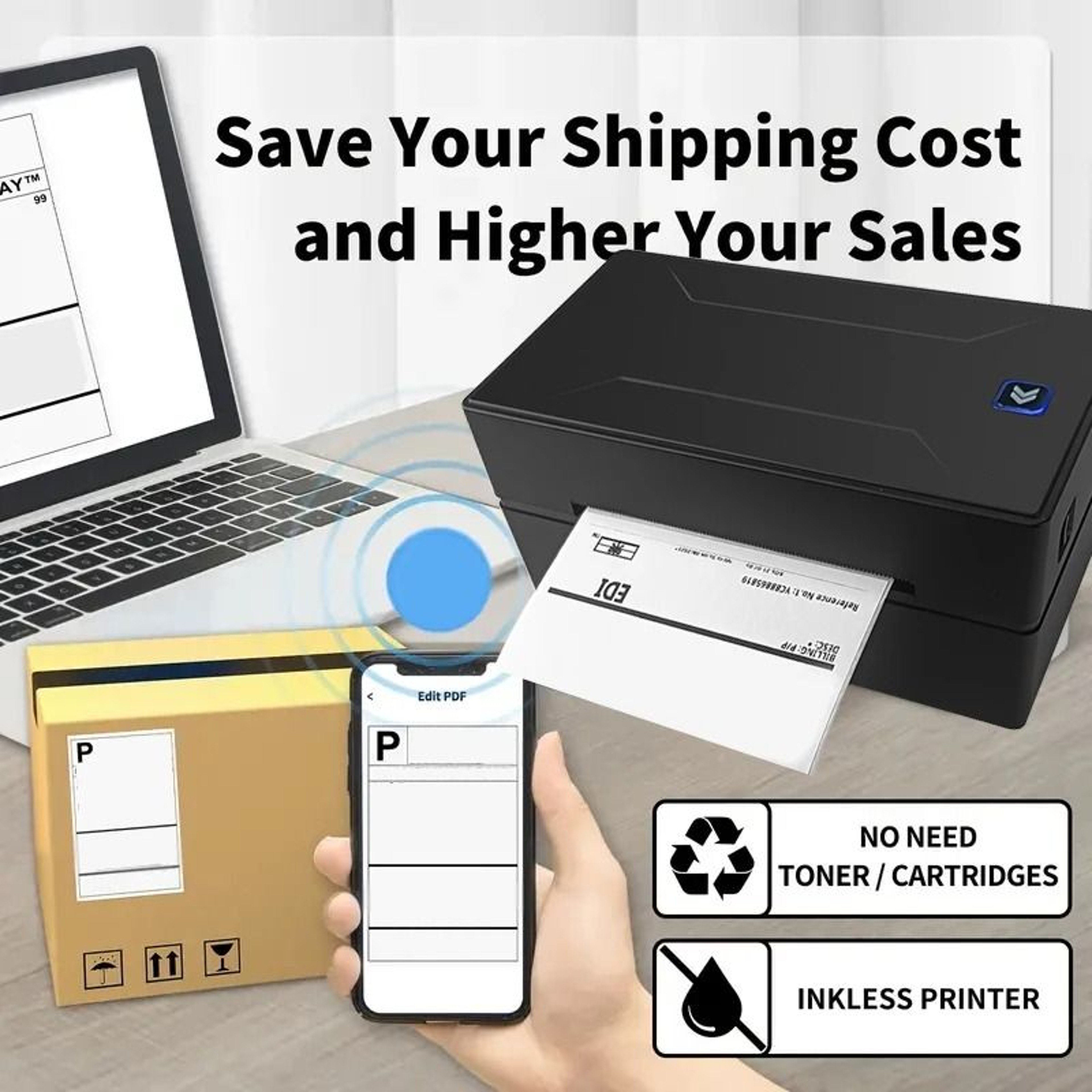 Marklife D100 Portable Bluetooth Thermal Label Printer Inkless Maker For Android IOS  Windows 2
