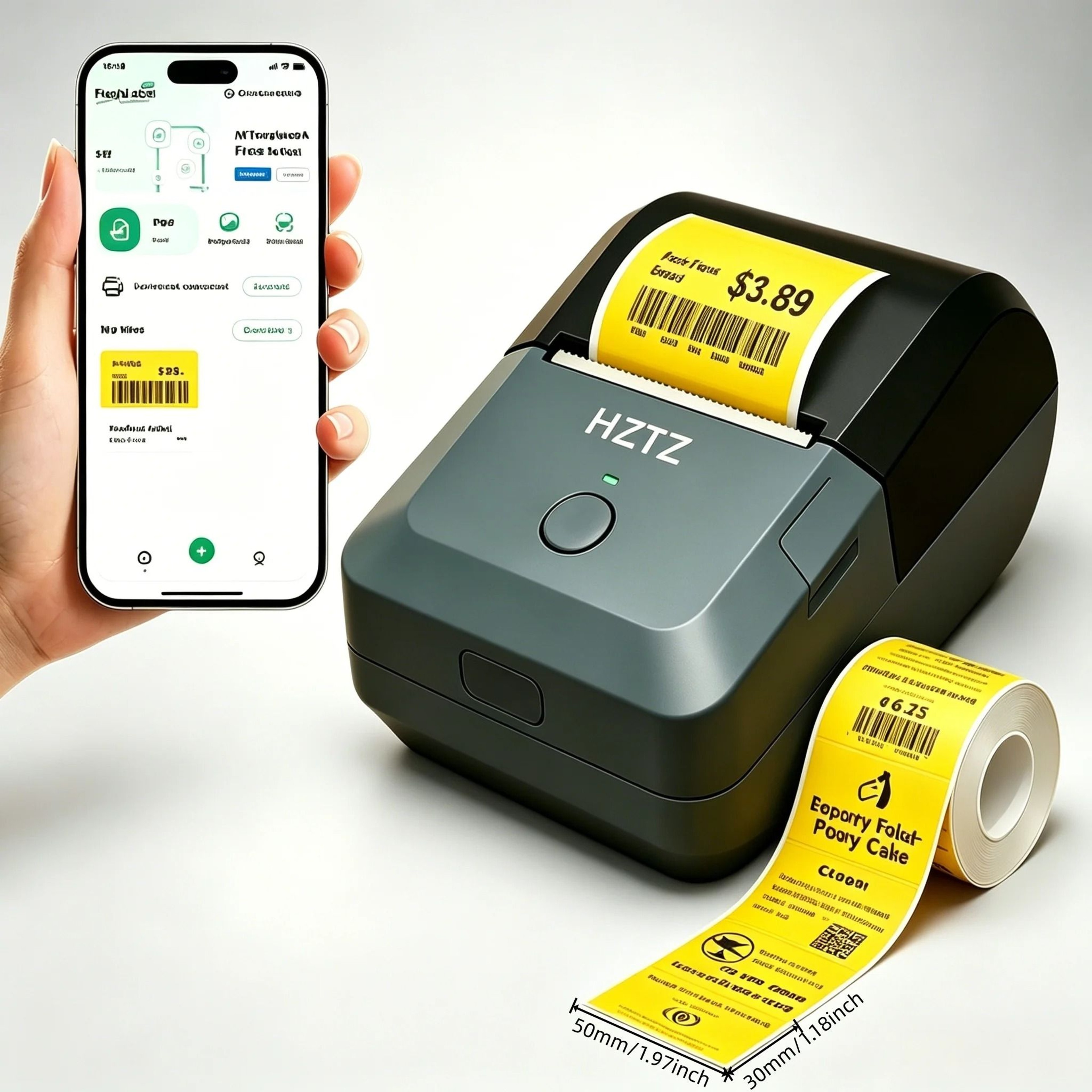 Wireless Bluetooth Thermal Label Maker For Colorful Paper  Stickers For Small Business Retail  Bake 8