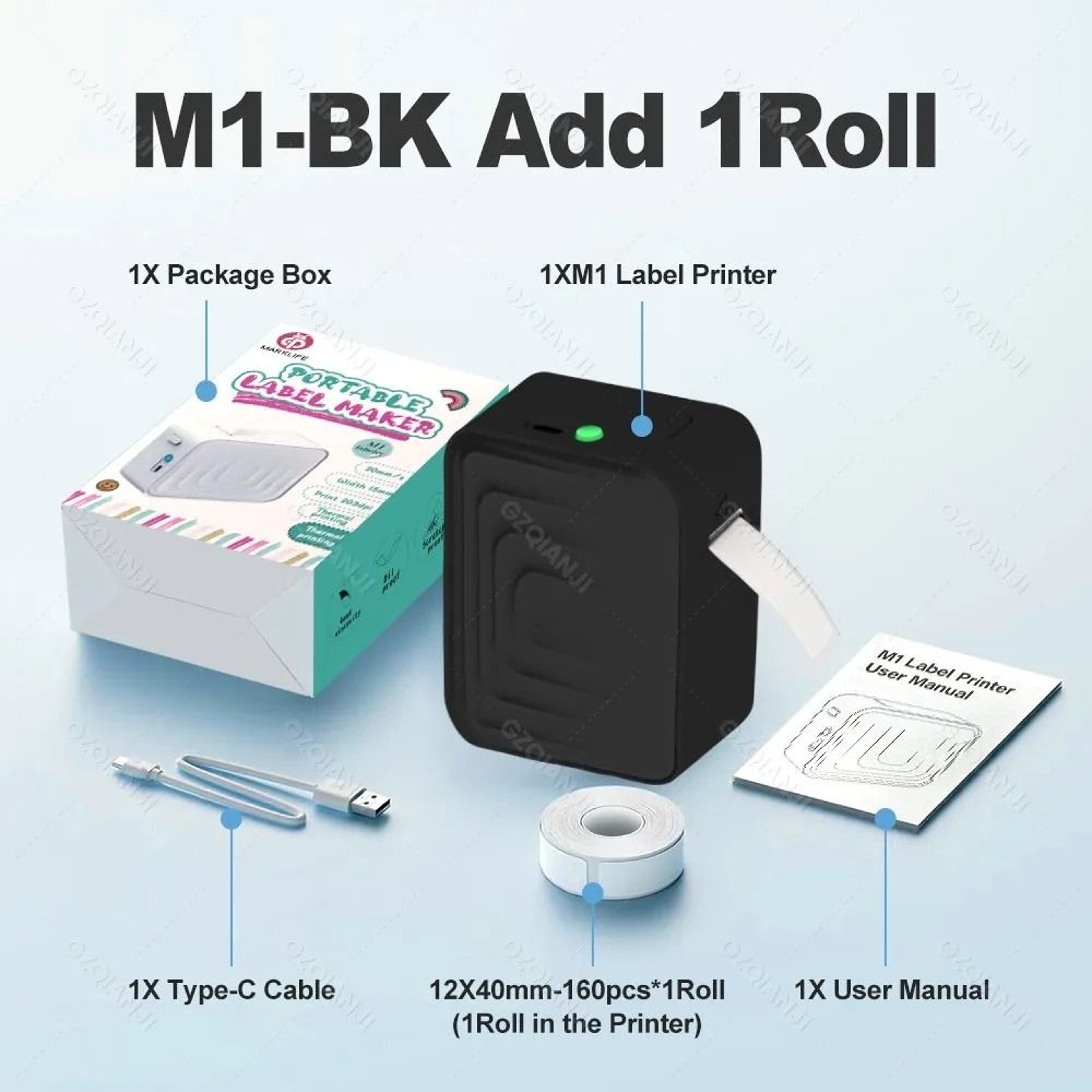 Marklife M1 Portable Thermal Label Printer Mini Bluetooth Sticker Machine 11