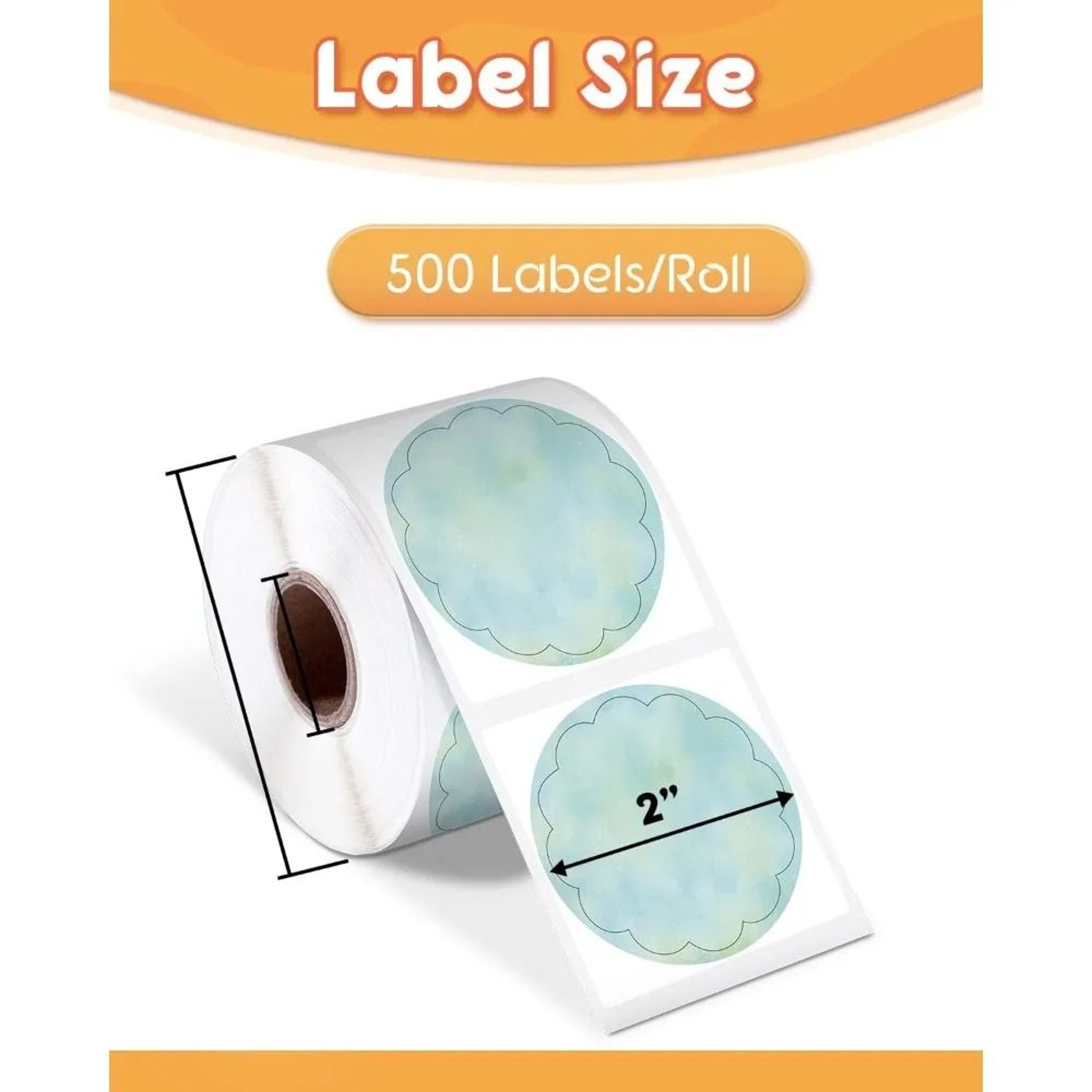 Phomemo 5001000 Pcs Round Thermal Label Paper Waterproof Stickers For 241 Printer 5