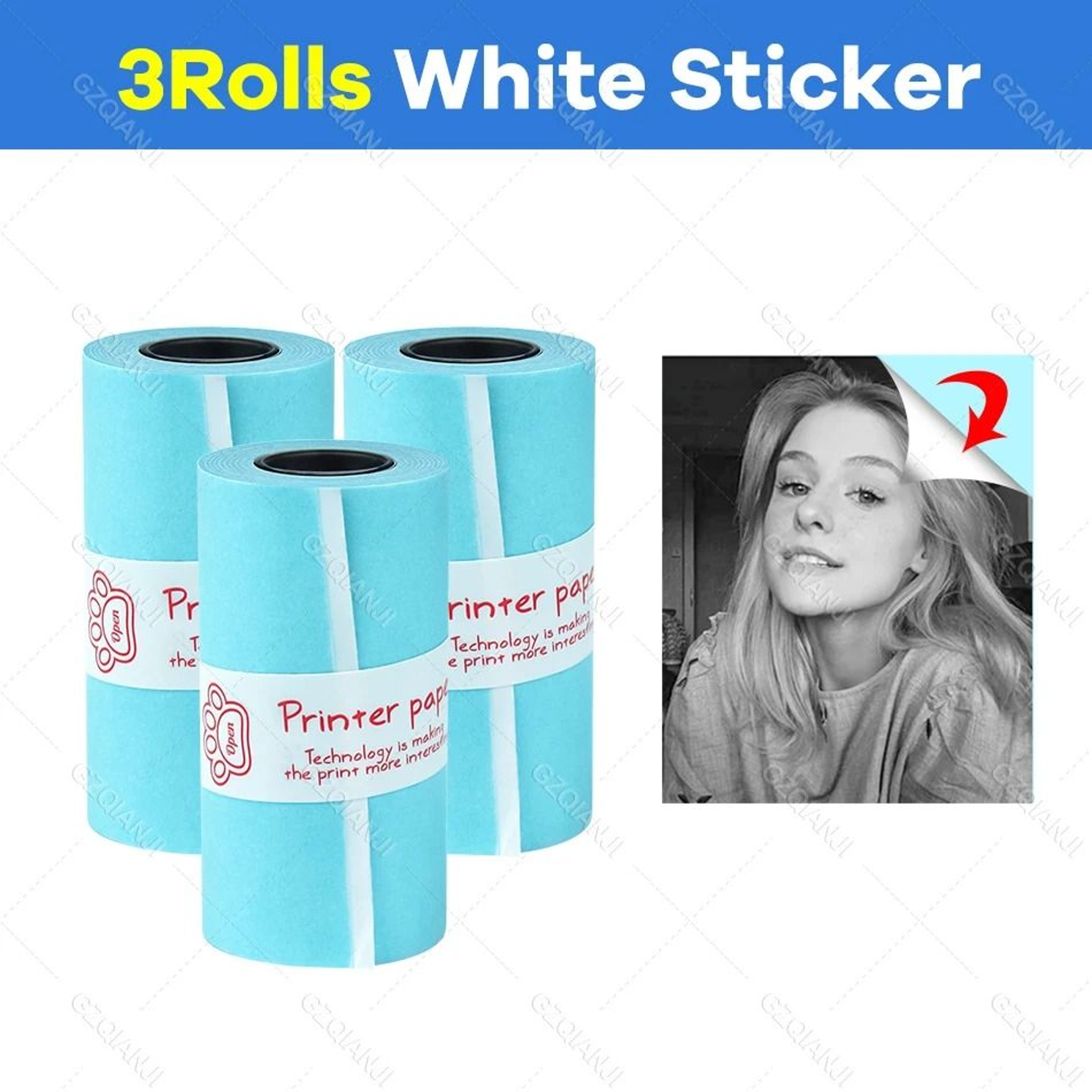 58mm Mini Bluetooth Thermal Label Printer Pocket Photo Maker For Stickers  Color Paper 7