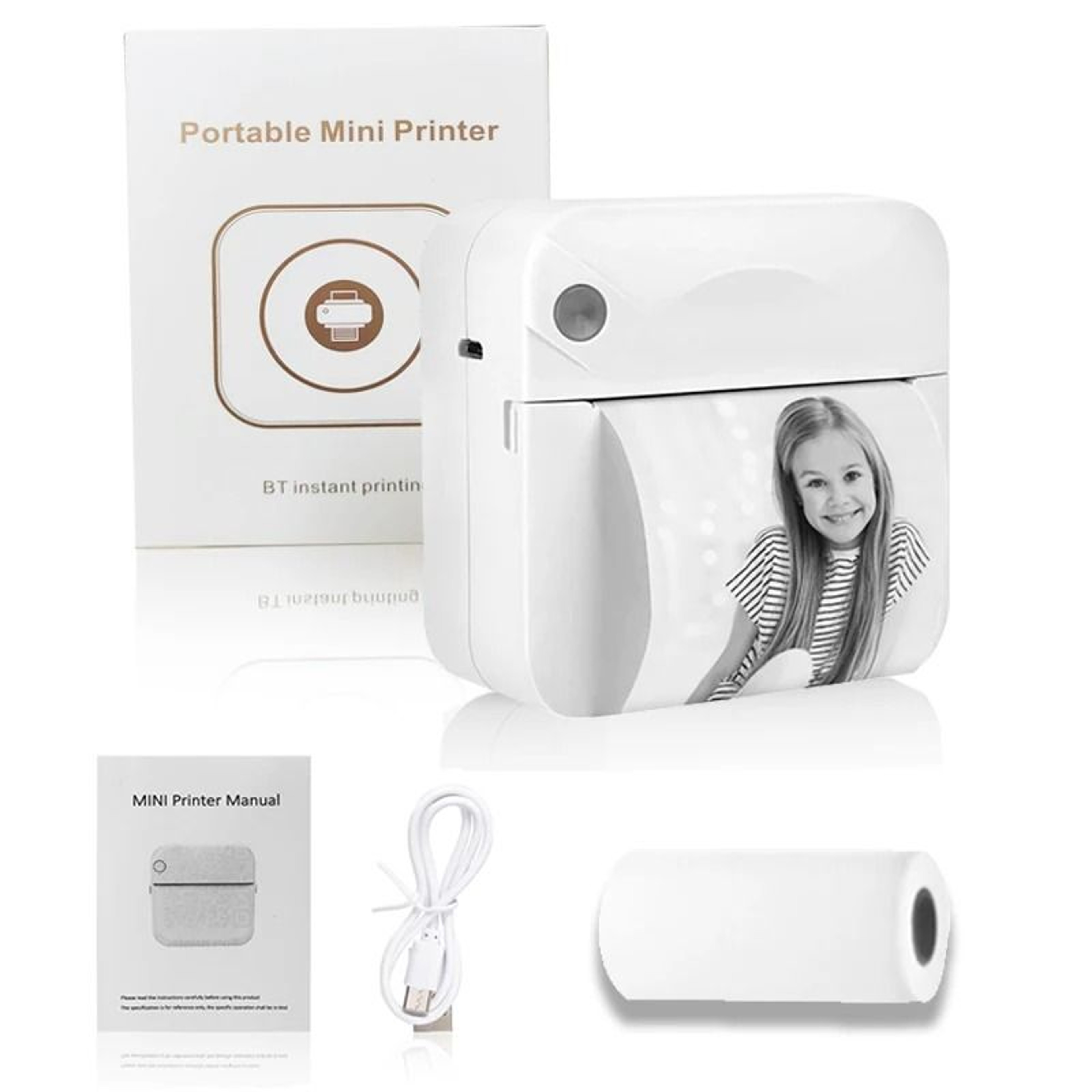 Mini Portable Thermal Wireless Pocket Photo Printer  SelfAdhesive Label Maker 11