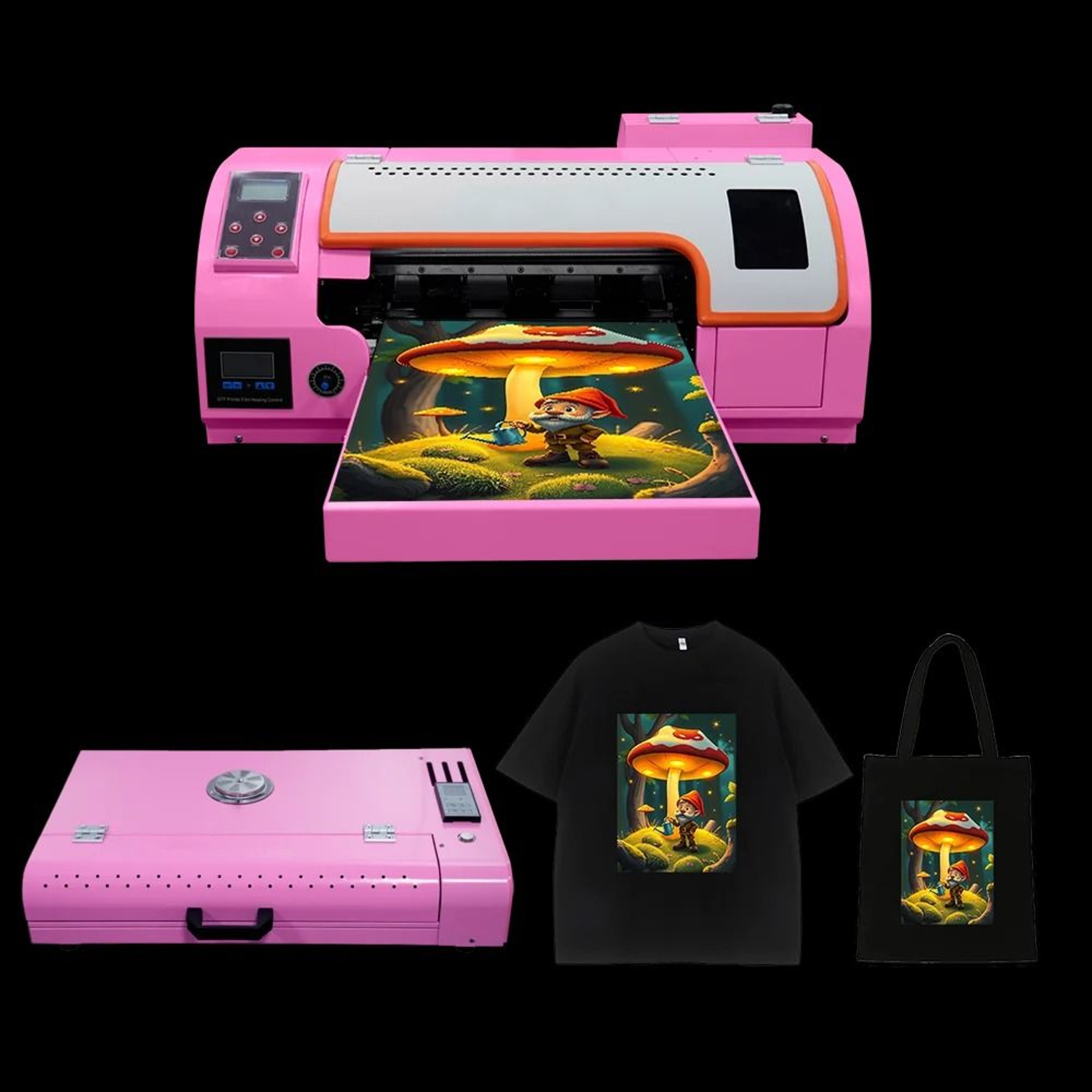 Pink Bright Color A3 DTF Curing Oven Machine For Heat Transfer Film Dryer 6