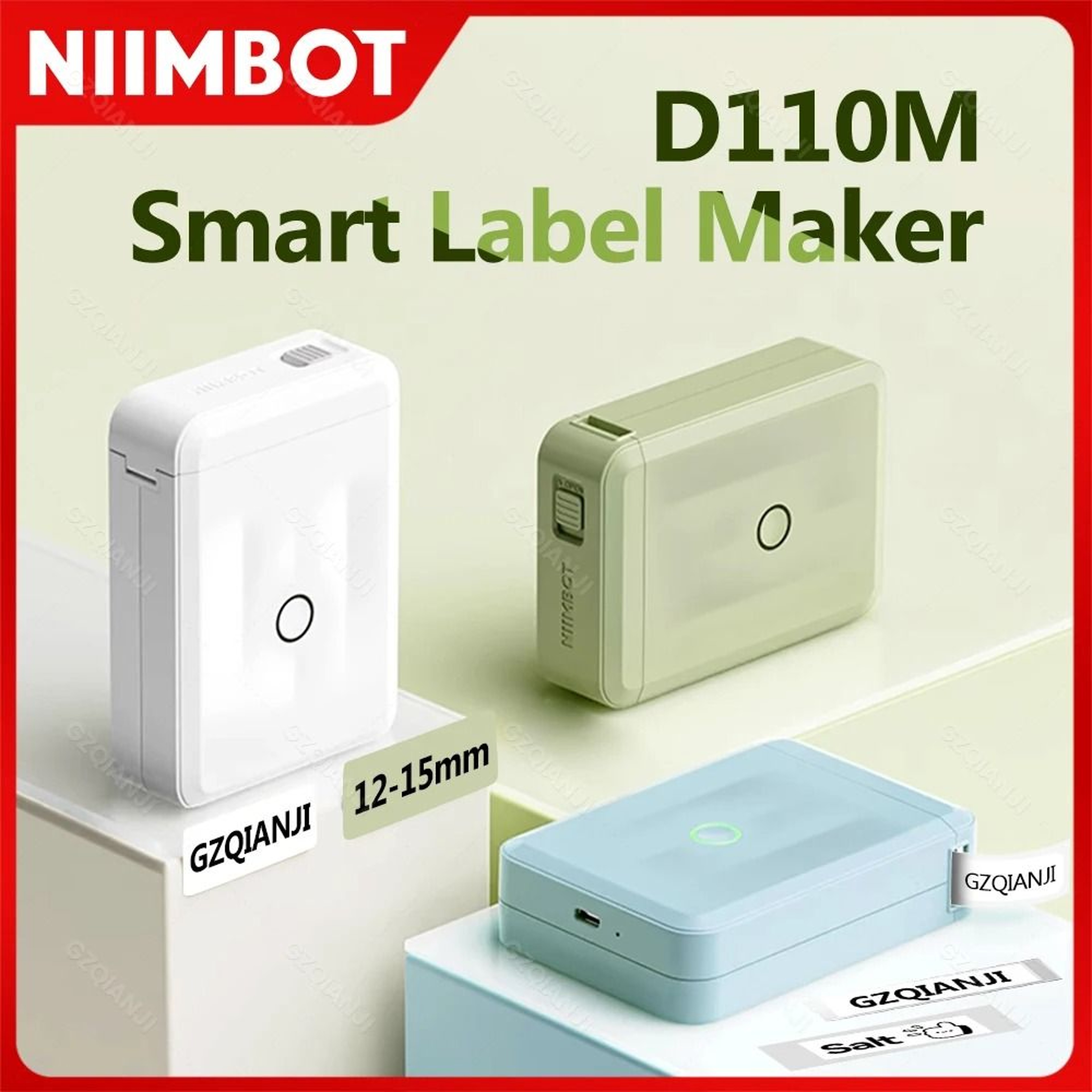 Niimbot D110 Smart Portable Label Printer Mini Pocket Bluetooth Thermal Sticker Maker 0