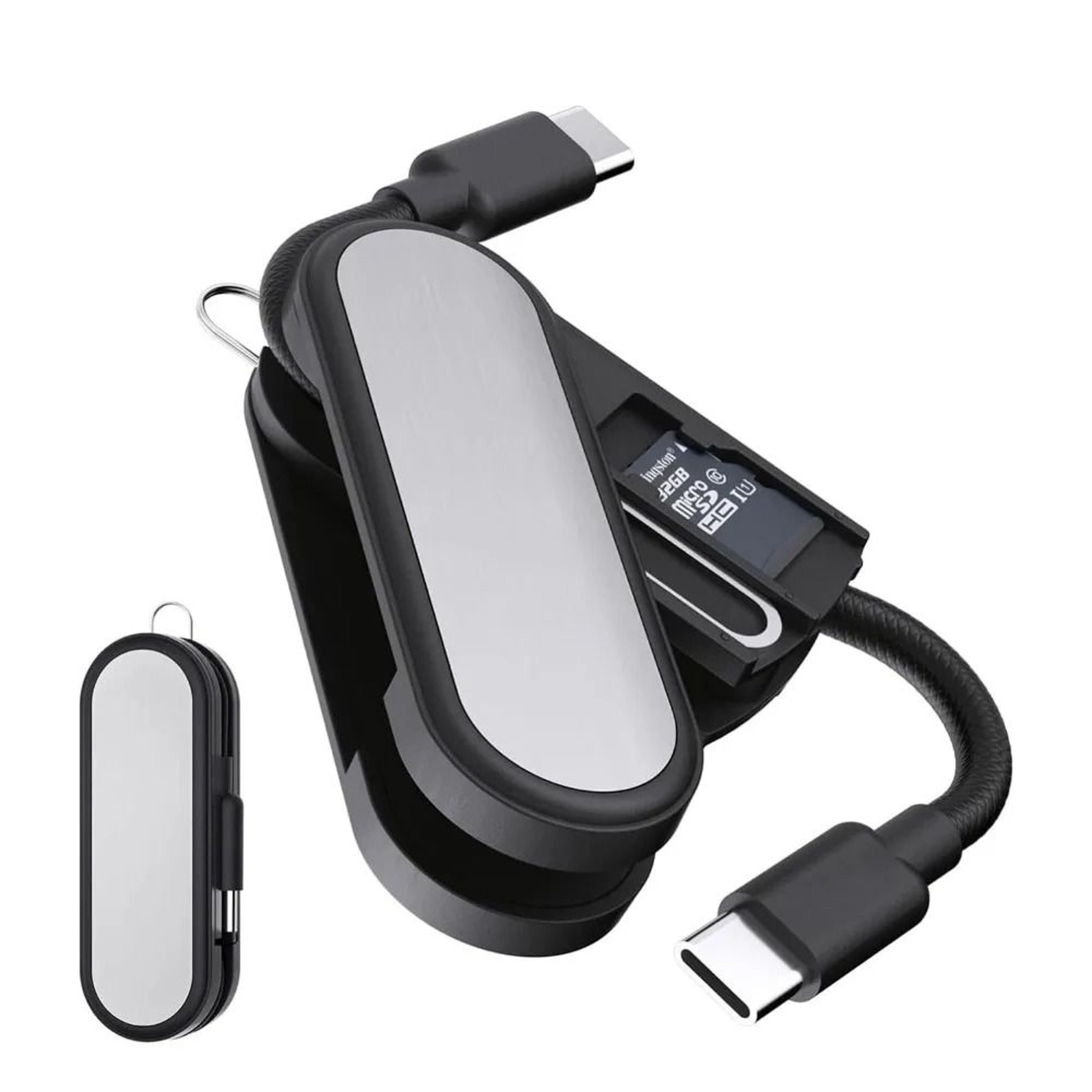 BUDI 65W USBC To USBC Fast Charging Cable With SIM Ejector Pin  Card Storage Case 0