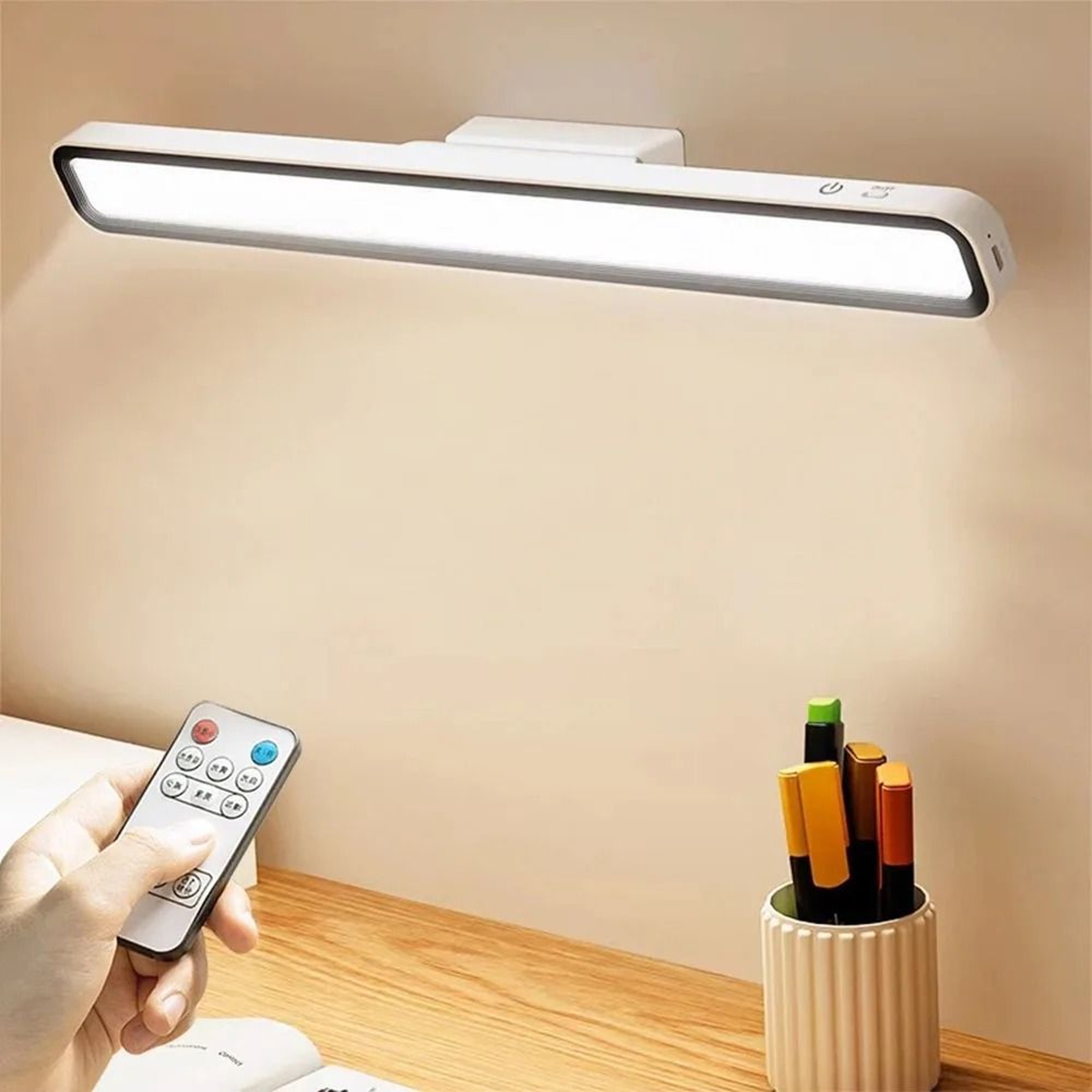 Magnetic Hanging LED Desk Lamp USB Rechargeable Stepless Dimming Reading  Night Light 0