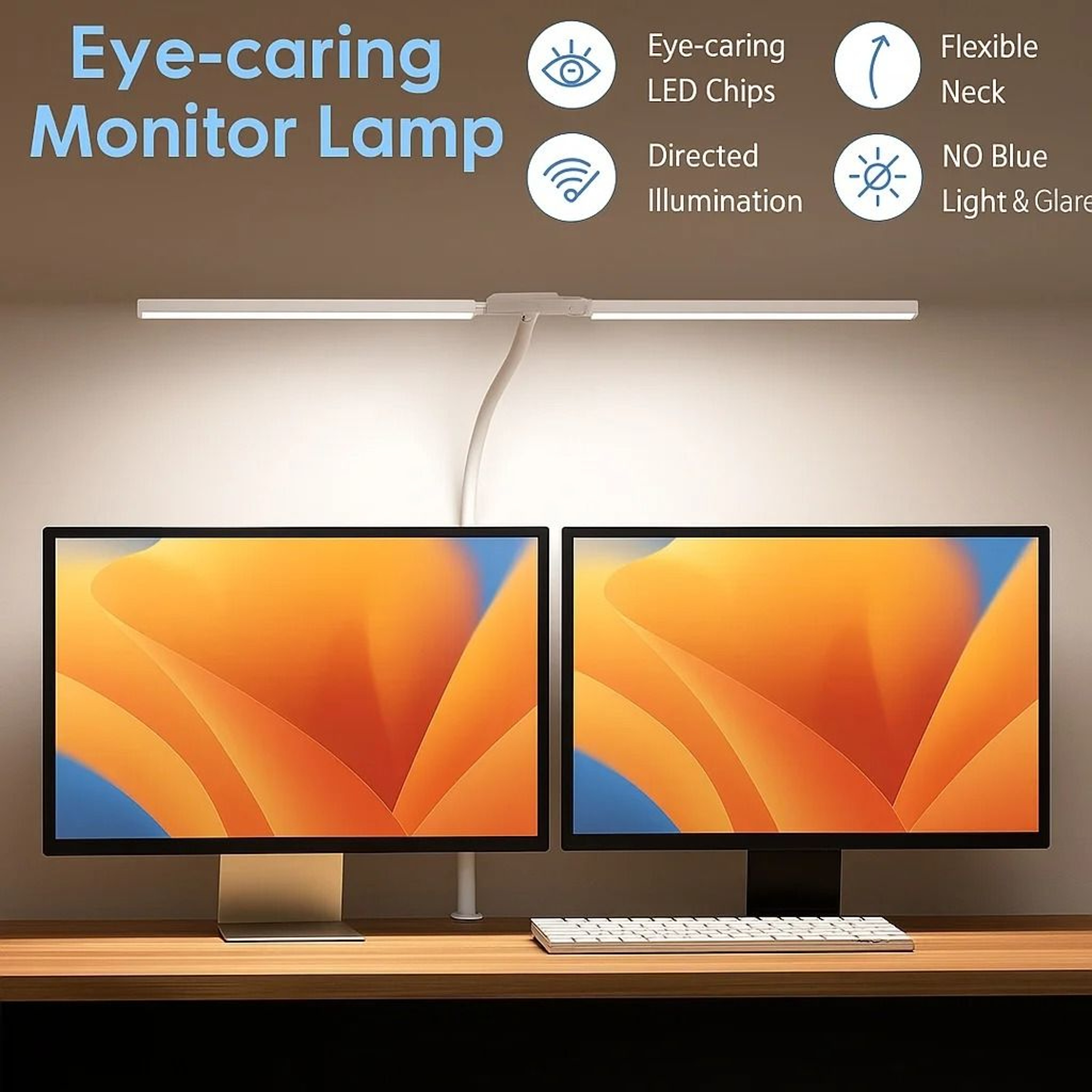 Double Head LED Clip Desk Lamp Architect Table Lamp With 3 Color Modes  10 Brightness Levels 0