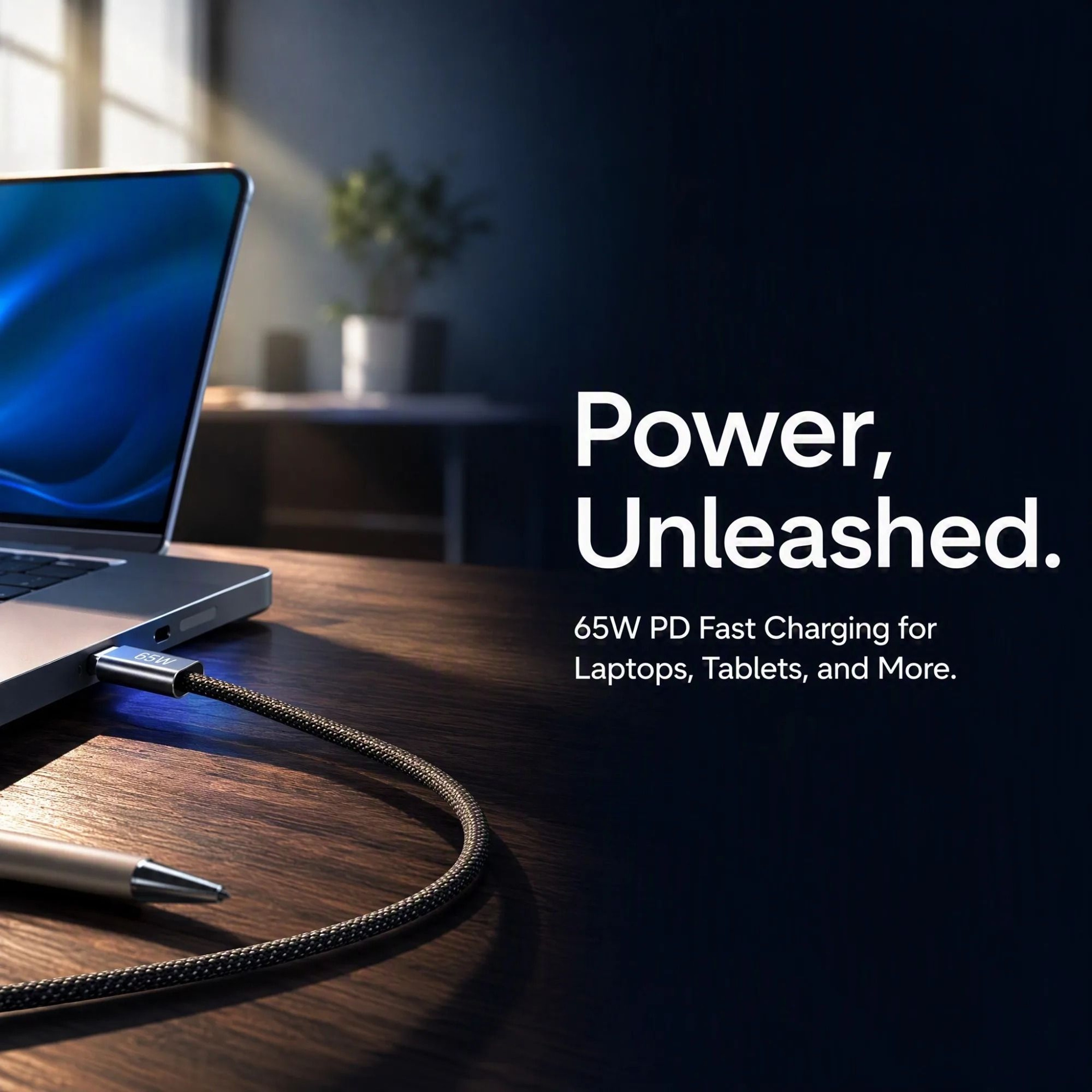 65W USBC To USBC Fast Charging Cable 164FT 5M Extra Long Braided HighSpeed Data Cord 4