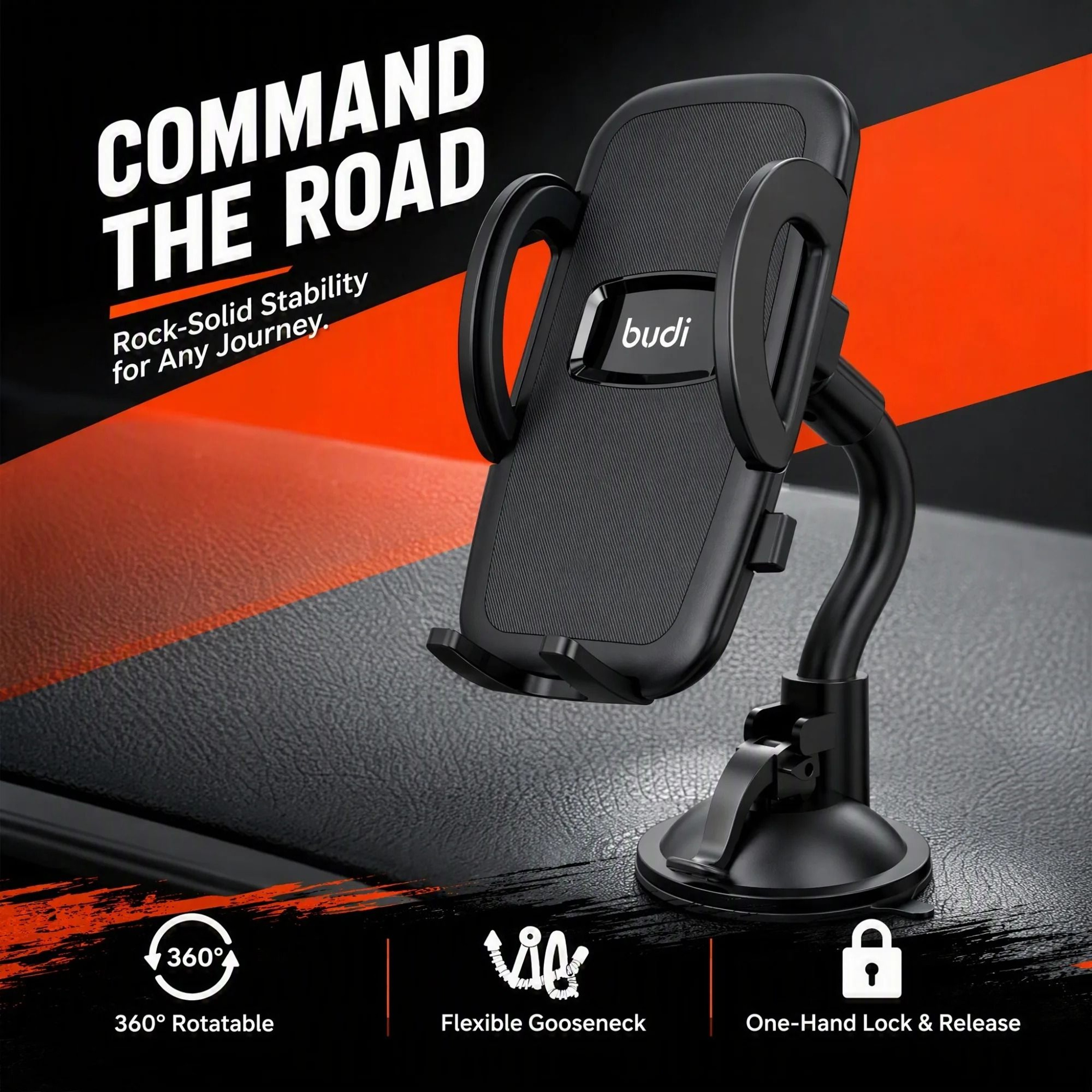 Universal 2in1 Car Phone Mount  360 Rotatable Dashboard  Windshield Suction Cup Phone Holder 3