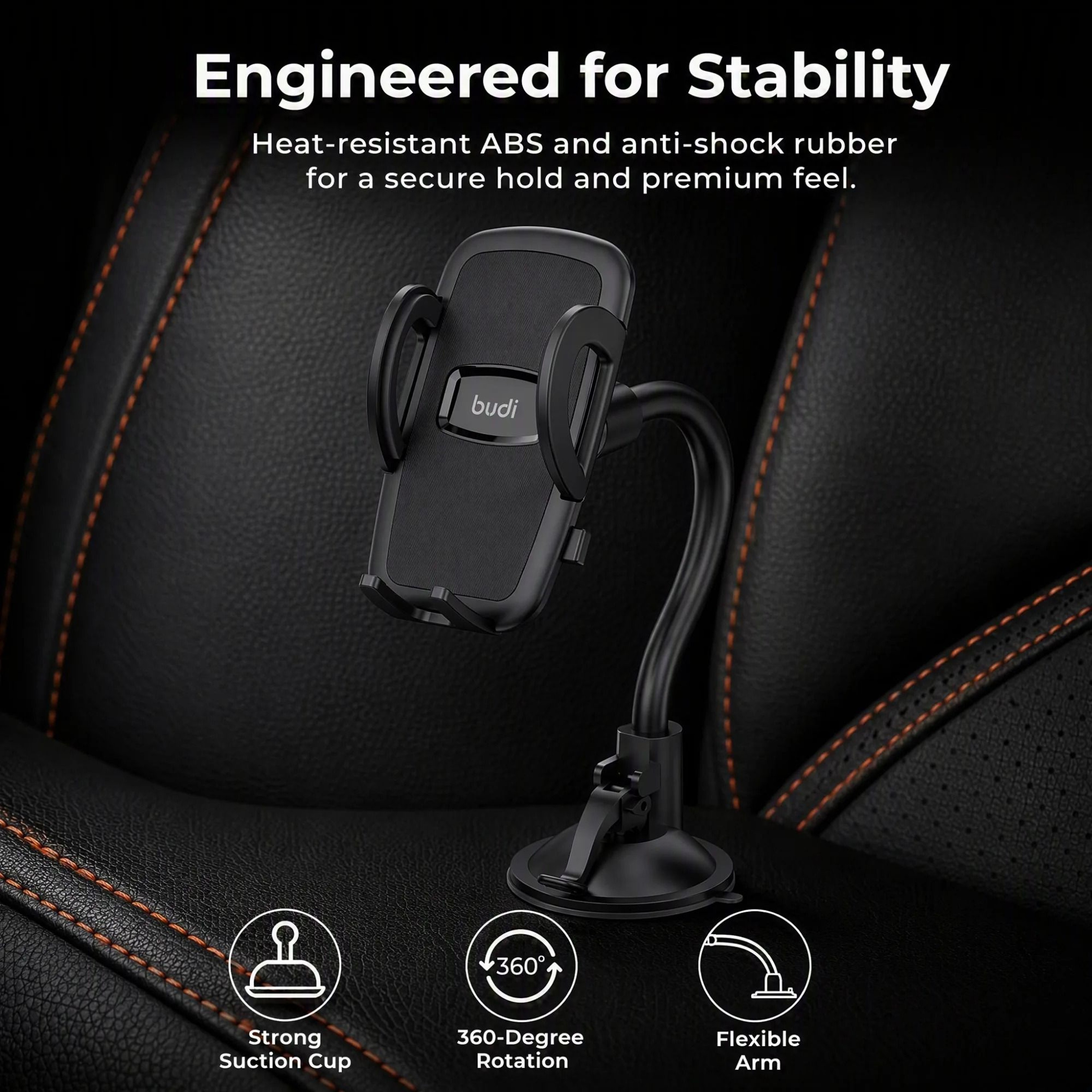 Universal 2in1 Car Phone Mount  360 Rotatable Dashboard  Windshield Suction Cup Phone Holder 2