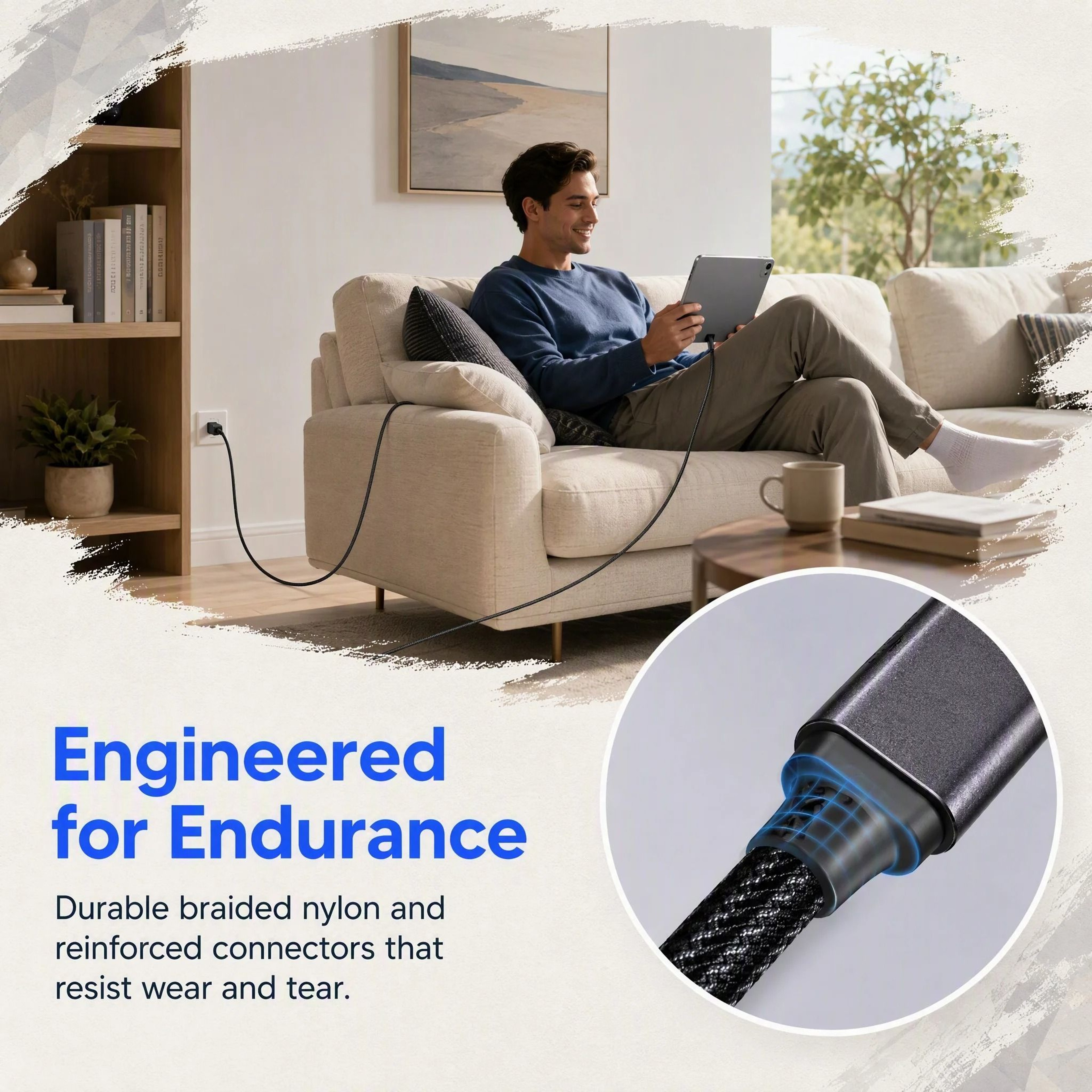 ExtraLong 65W USBC To USBC Fast Charging Cable 164FT  5M  HeavyDuty Nylon Braided Power  Data Cord 4